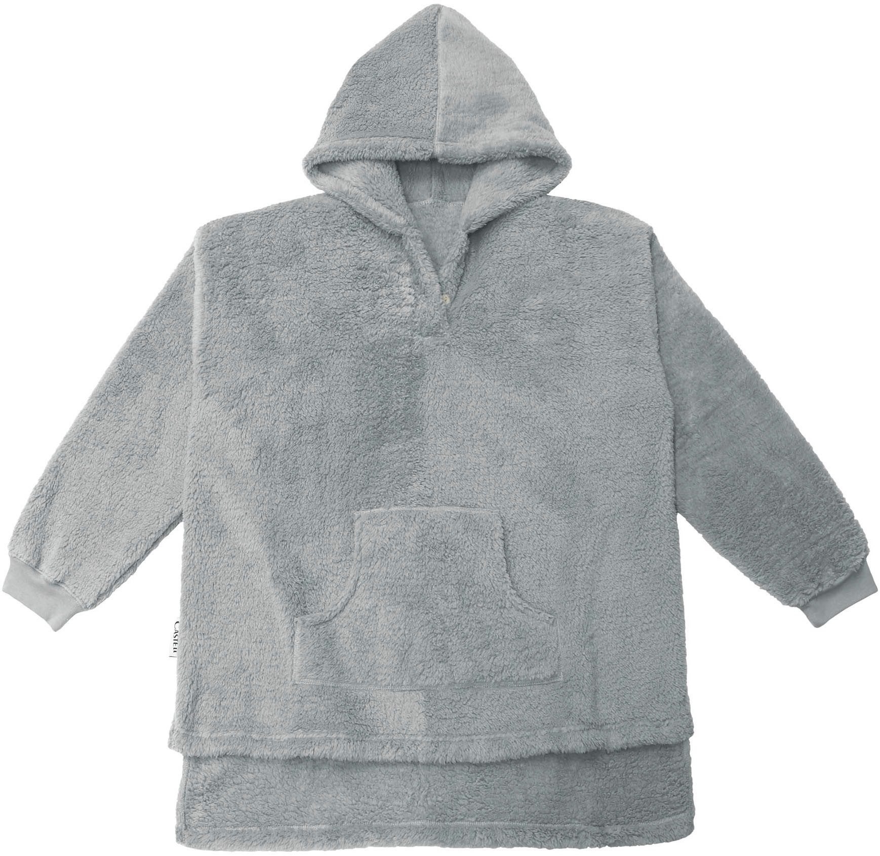 Castell - Markenbettwäsche Badeponcho Polar Bear, Kurzform, Kunstfaser, Kapuze, Knöpfe, Sherpa Teddy Fleece Hoodie, Kuschelhoodie, Kuscheldecke, weich+wärmend
