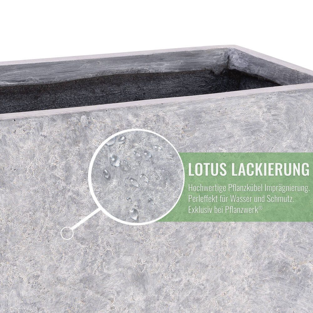 Pflanzwerk® Pflanzkübel DIVIDER Premium Blumenkübel Raumteiler Hochbeet Fiberglas, Fiberglas - Handgefertigt - Rechteckig - Frostbeständig