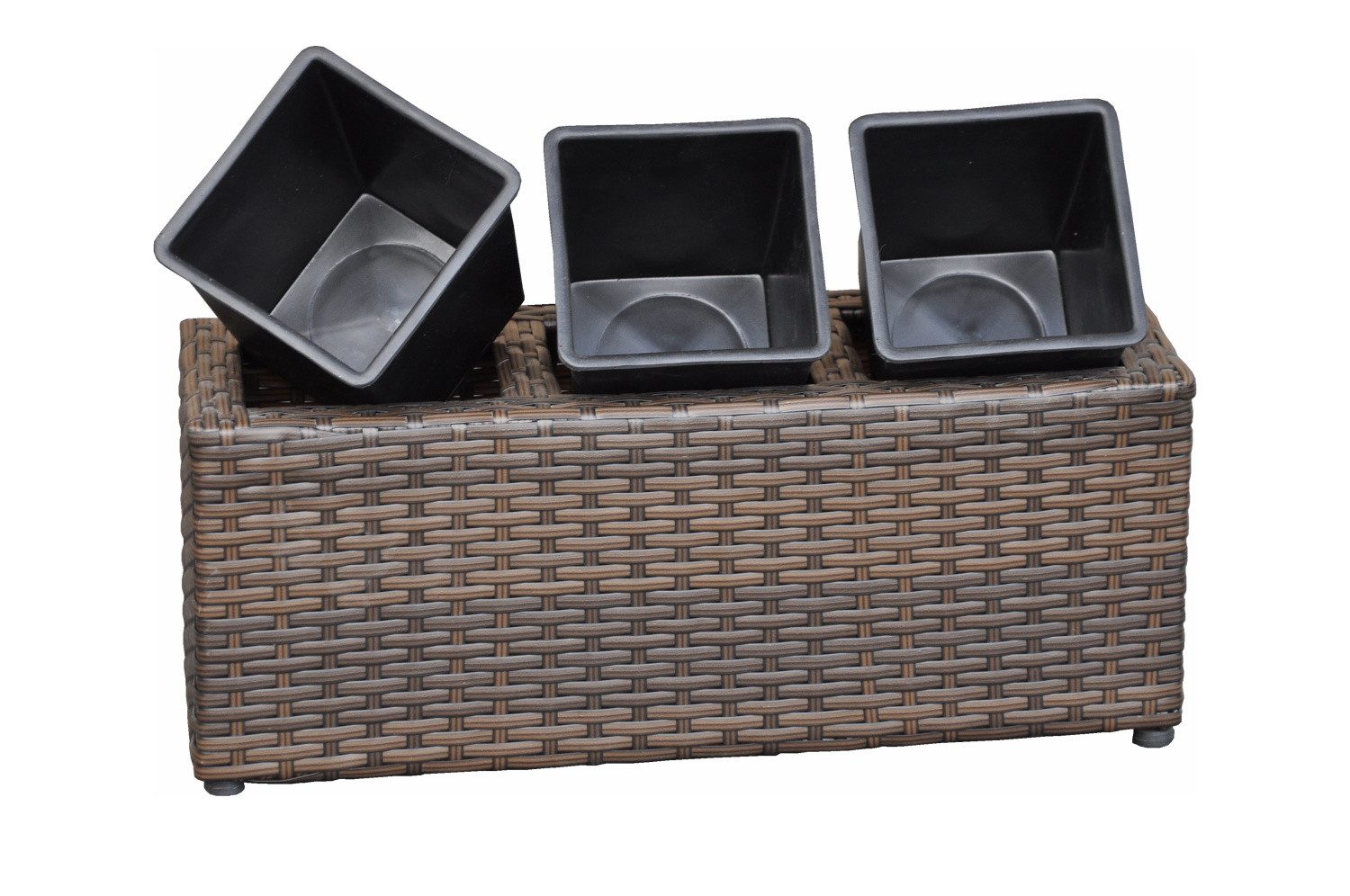 dazikemo Blumenkasten Balkonkasten Pflanzkübel Madeira braun