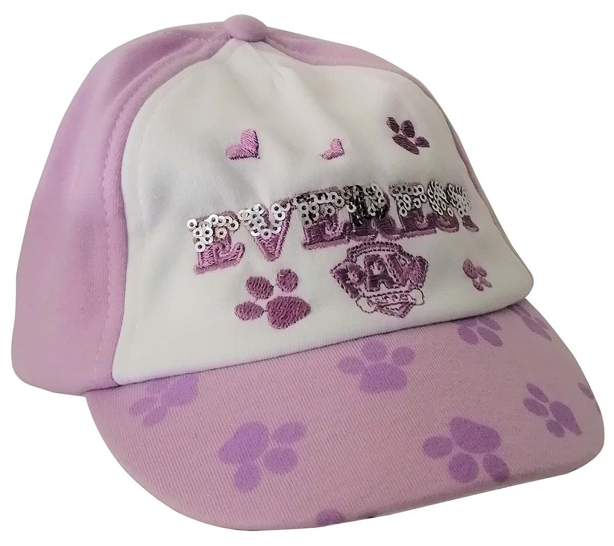 Sun City Schirmmütze Paw Patrol Kappe für Mädchen, Everest, Schriftzug mit Pailletten, Lila