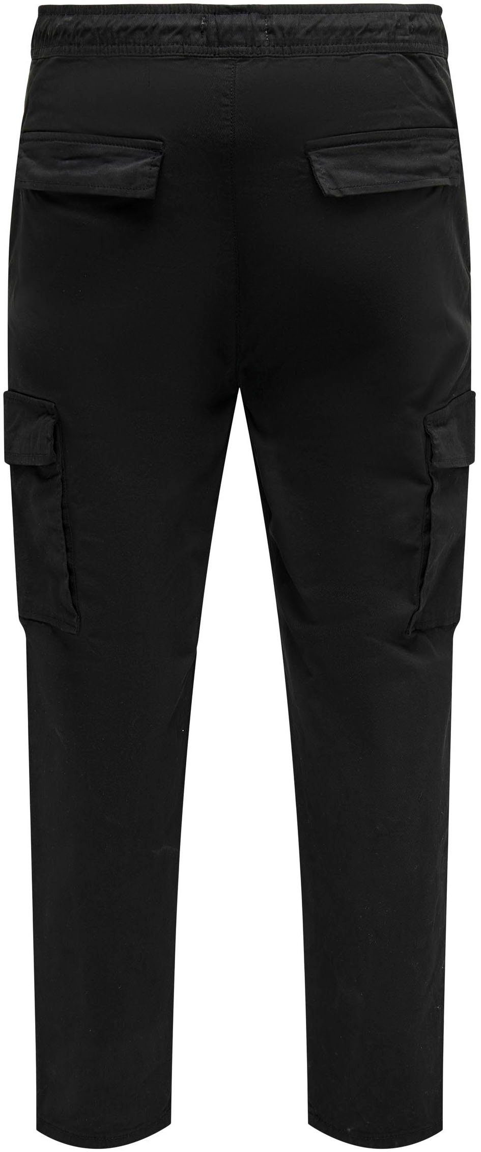 ONLY & SONS Cargohose ONSELL TAPERED CARGO schwarz 4485