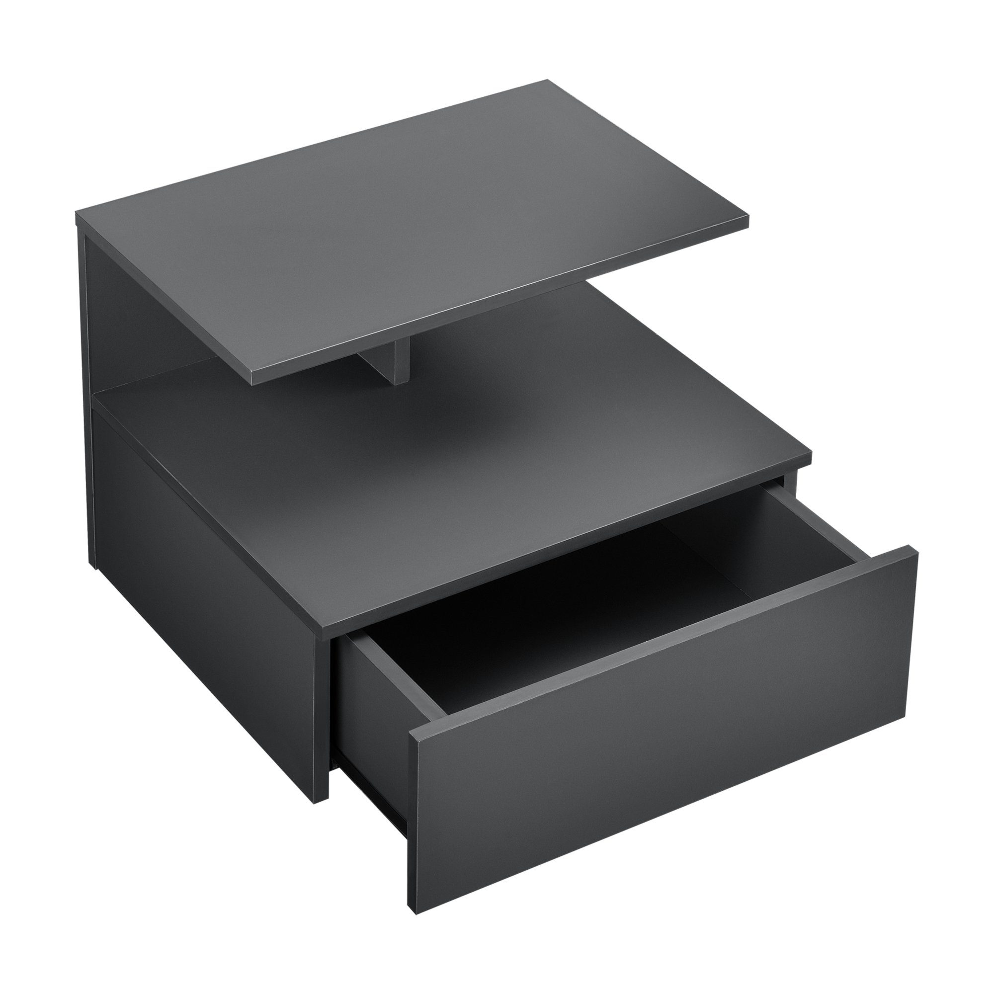 en.casa Wandboard, »Amberg« Nachttisch hängend 40x35x31 cm Dunkelgrau günstig online kaufen