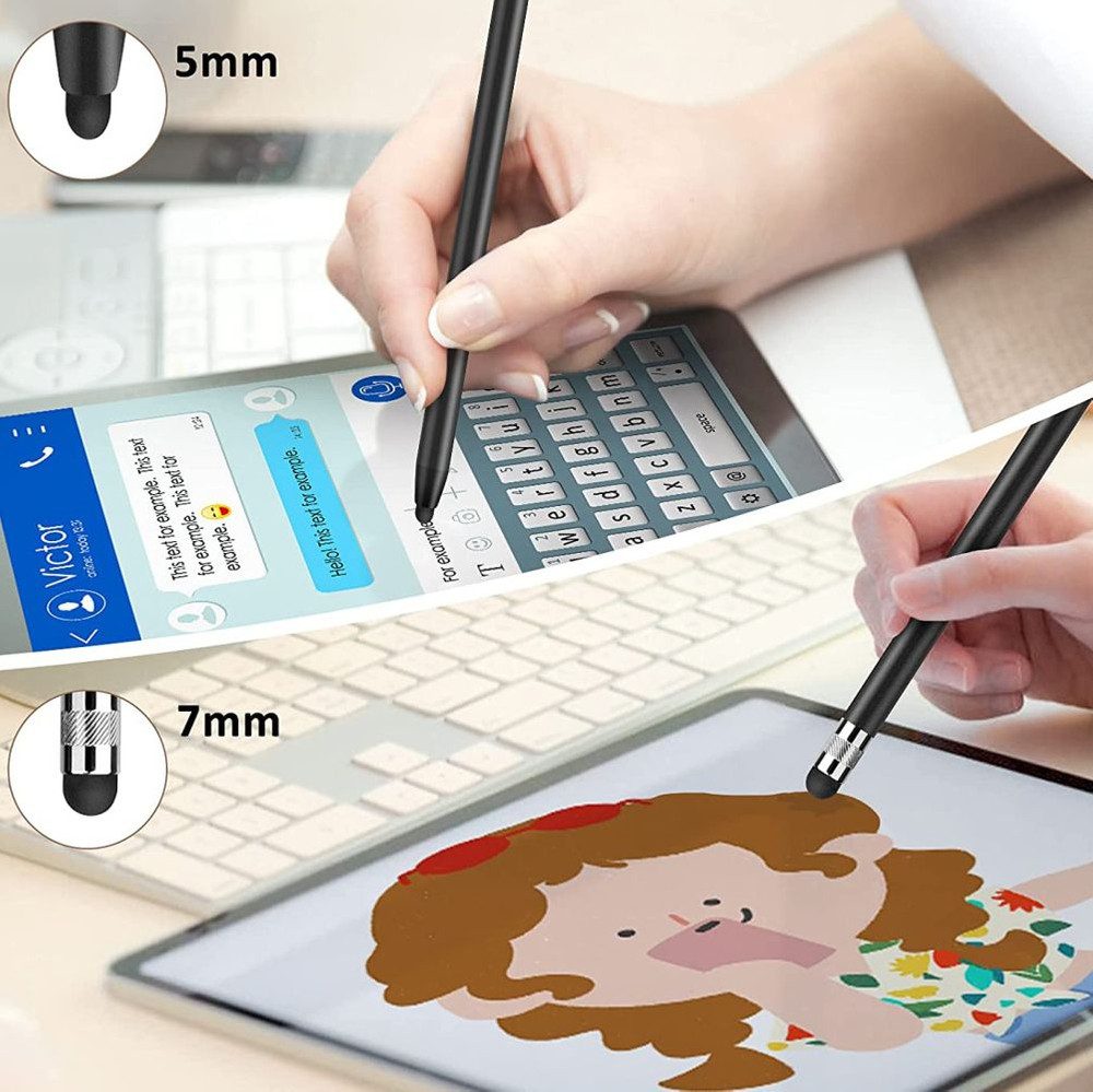 TECH PROTECT Eingabestift Tech-Protect Touch Stylus Eingabestift Universal Silber (1-St)