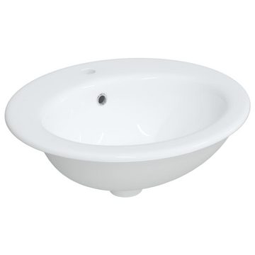 vidaXL Waschbecken Waschbecken Weiß 52x46x20 cm Oval Keramik