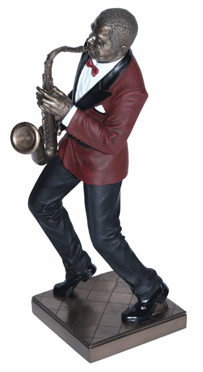 Musiker mit cm 28,5 Band Jazz Saxophonist Parastone Figur H Deko Dekofigur Tenorsaxophon