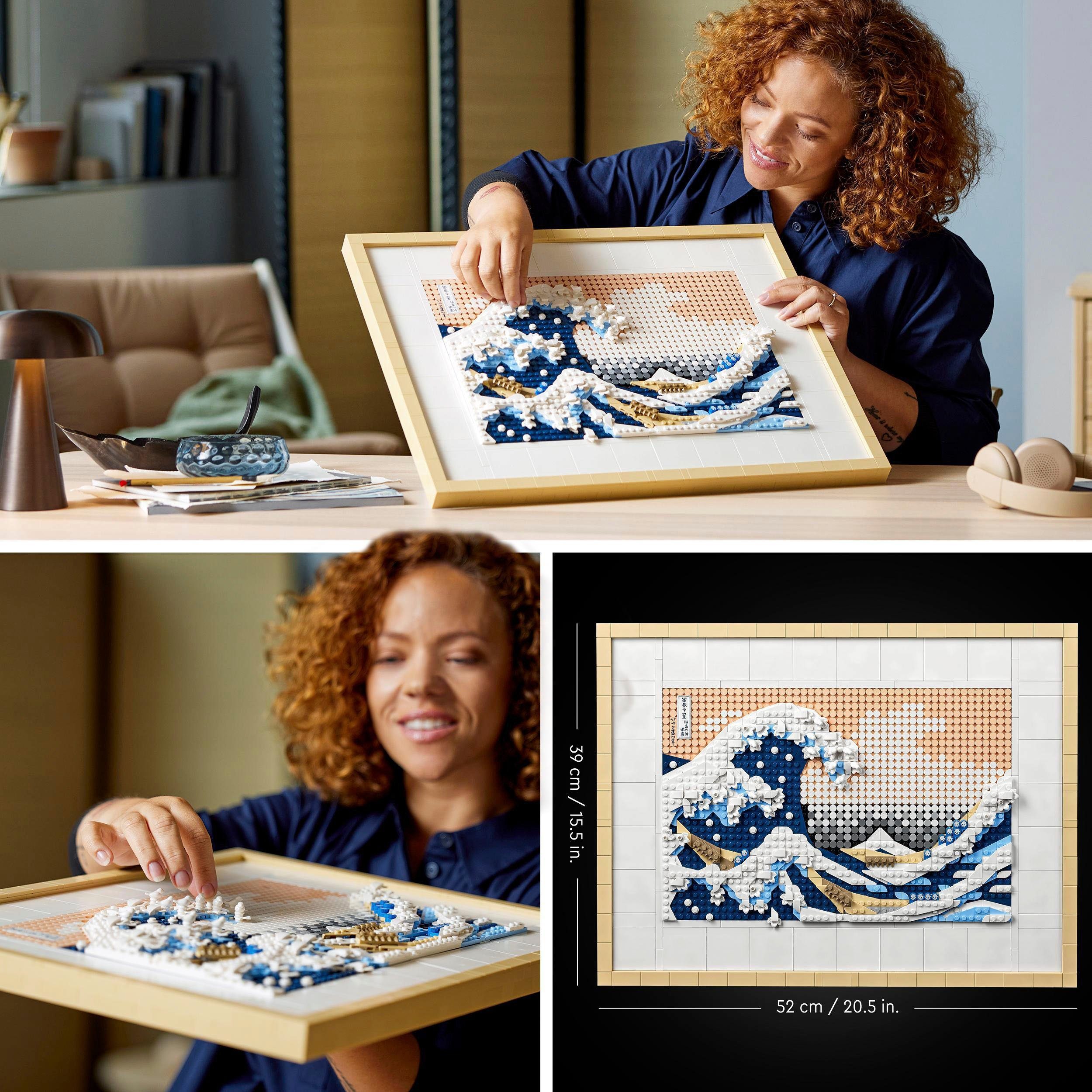 (1810 LEGO® Art, Große – Konstruktionsspielsteine (31208), Welle St) Hokusai LEGO®