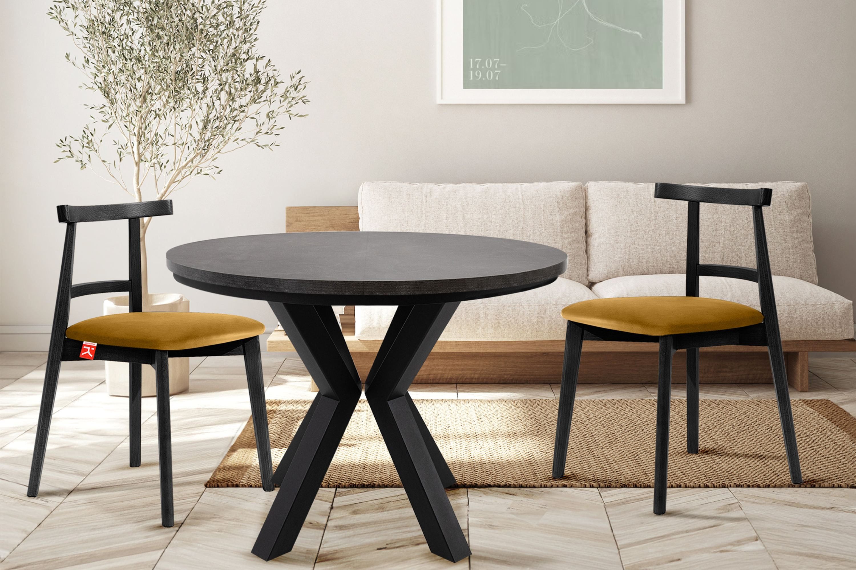 KONSIMO® Esstisch ROSTEL Ausziehbar Rund Tisch, günstig online kaufen