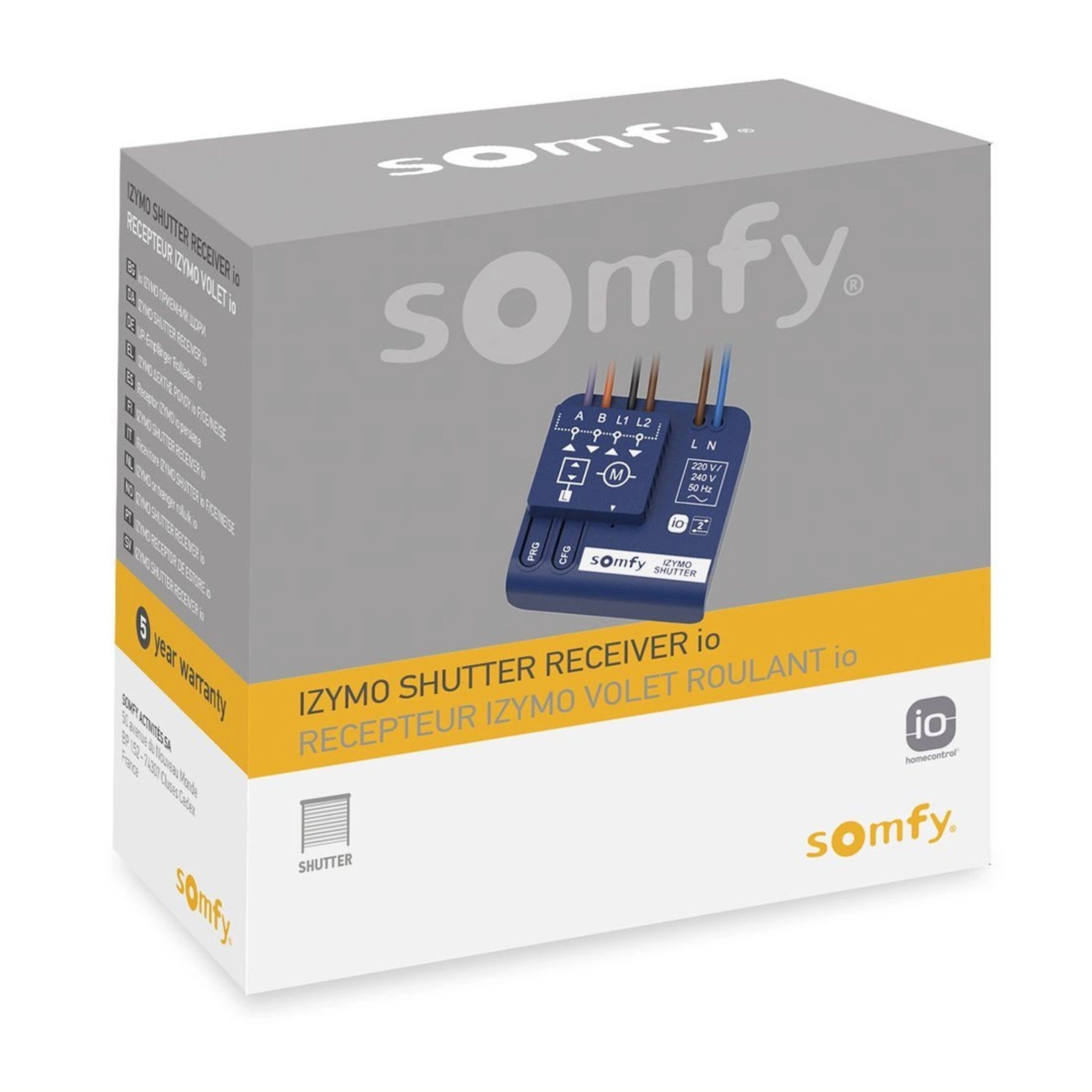 Somfy Garagentor-Funkempfänger OUTLET Somfy IZYMO iO – Funk-Empfänger für Rollläden Unterputz, 1-tlg.