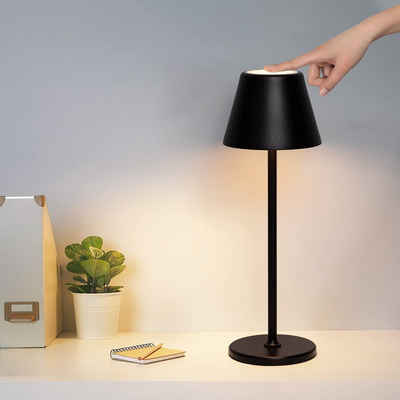 Mmgoqqt LED Schreibtischlampe »LED Akku Tischlampe Dimmbare Akkubetrieben ohne Kabe mit Touch-Schalter für Innen und Außenbereich«
