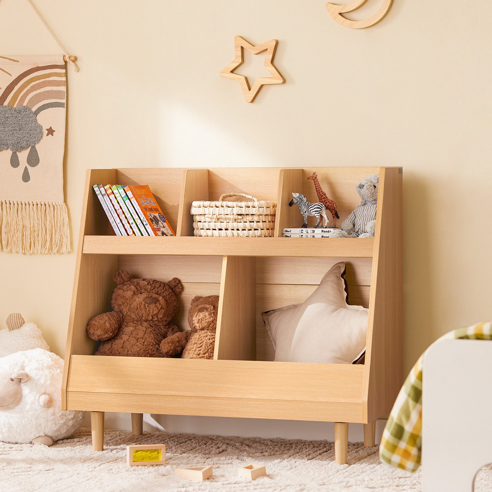 SoBuy Bücherregal KMB19, Kinderregal mit 5 Fächern günstig online kaufen