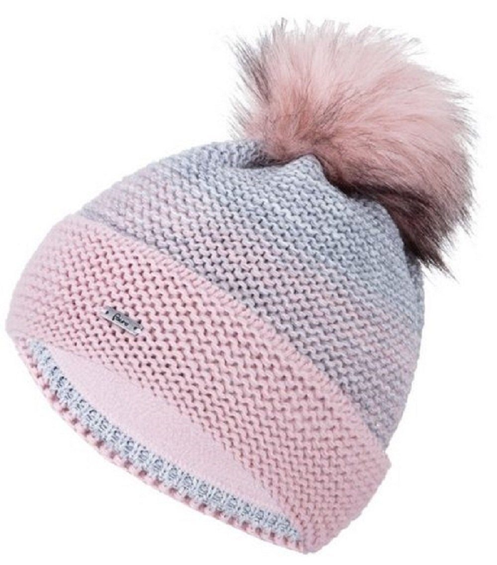 Faera Beanie Wintermütze warm mit Futter Kunstfell Beanie-Mütze One-Size Unisex