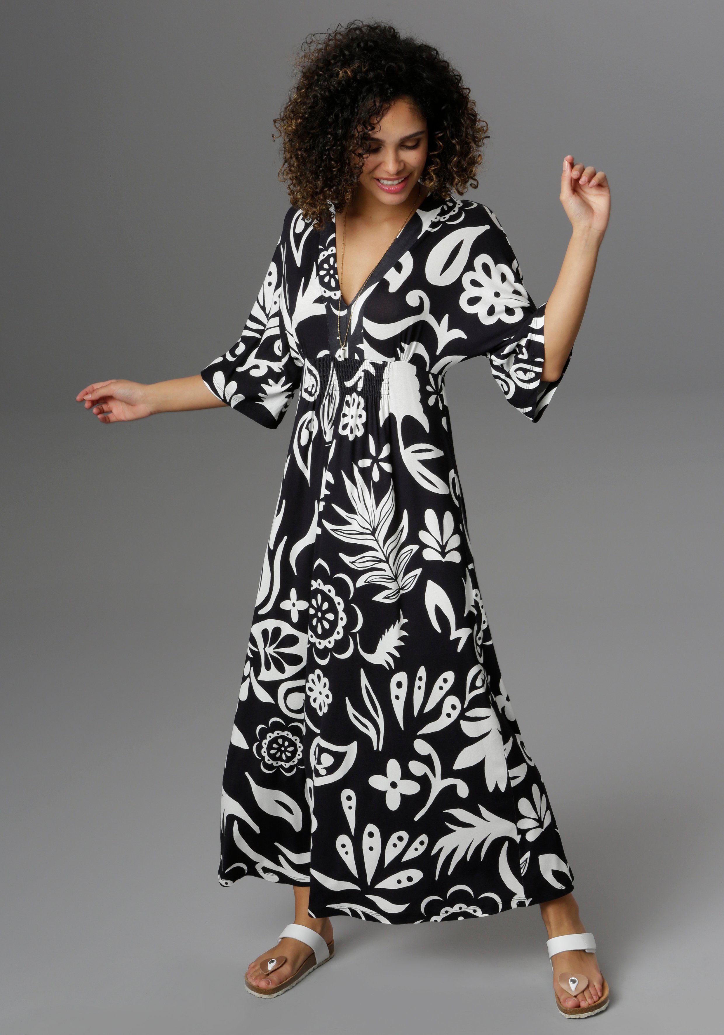 Springfield Damen Maxikleid – Langarm Mit Frontschlitz, Aus Der Kollektion Culpables, Lässig & Urban