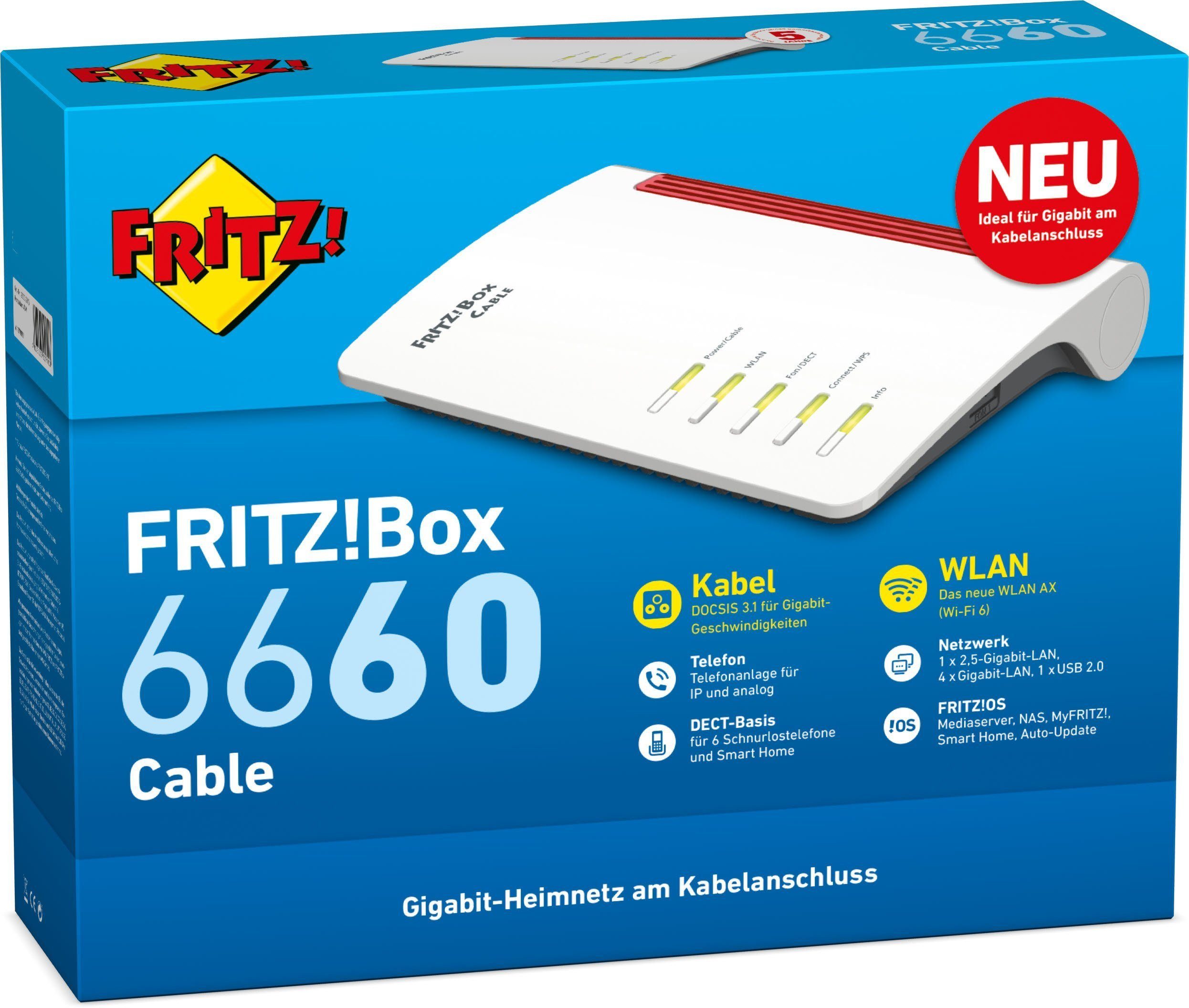 FRITZ!Box AVM WLAN-Router Cable 6660