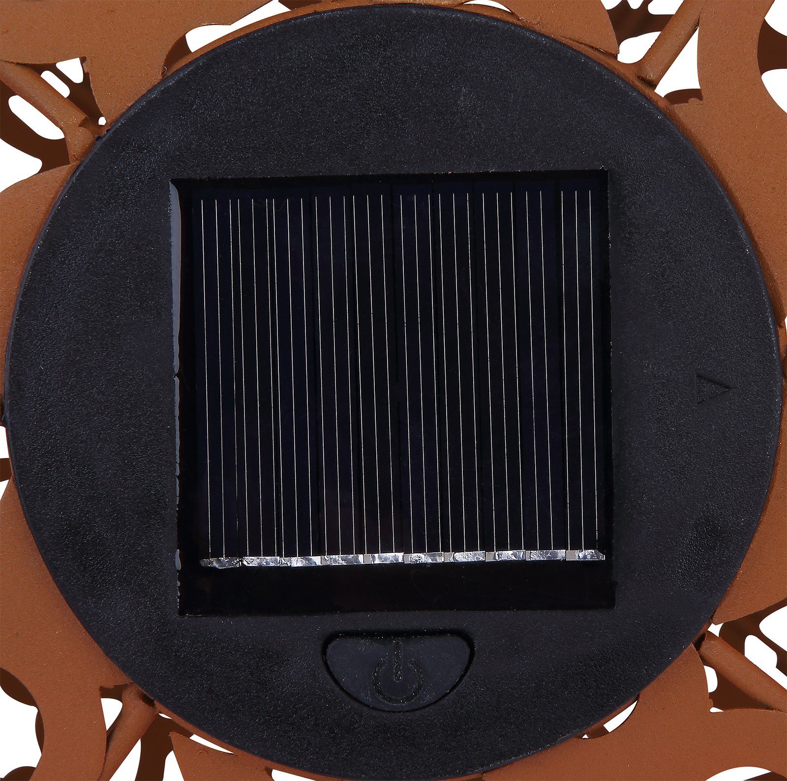 bmf-versand Außen Kugel rost Metall Garten 2er Solarleuchte Solarlampe Set LED Solarleuchte