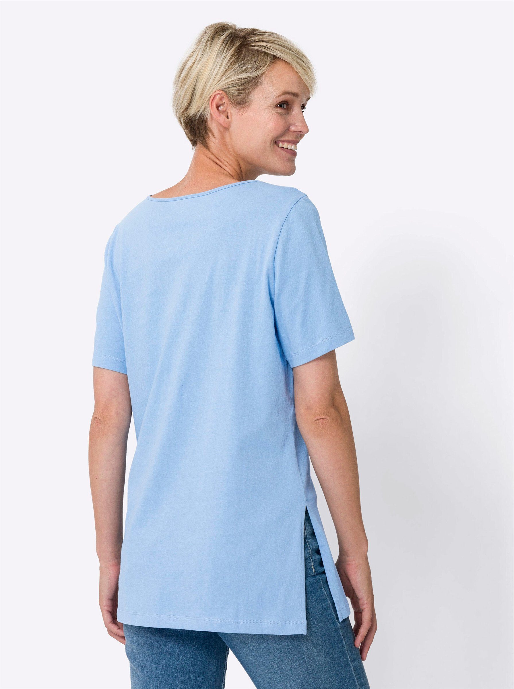 Sieh an! T-Shirt Longshirt Kurzarm – Bild 2 von 4