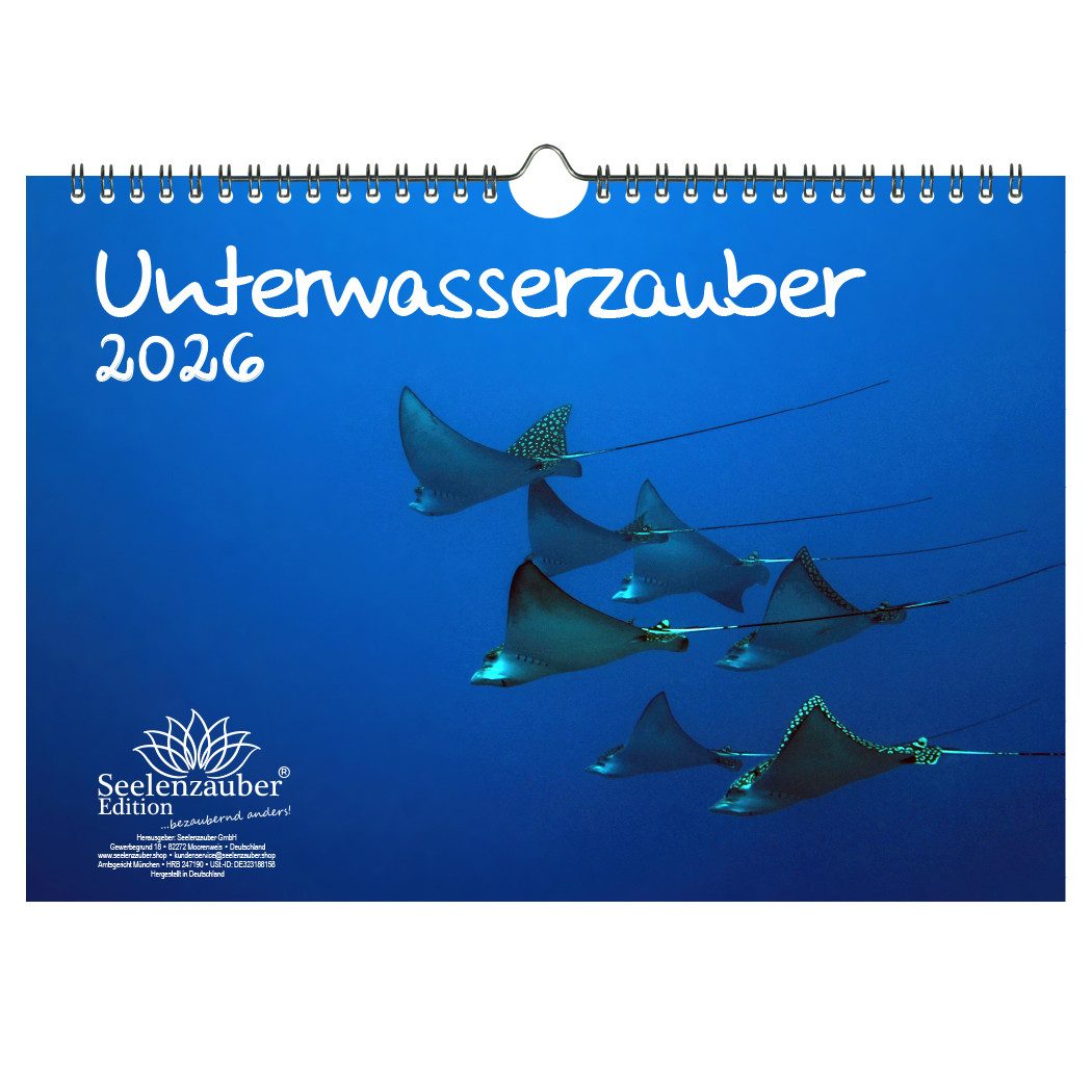 Seelenzauber Wandkalender Unterwasserzauber DIN A4 Kalender für 2026 Unterwasser - Seelenzauber