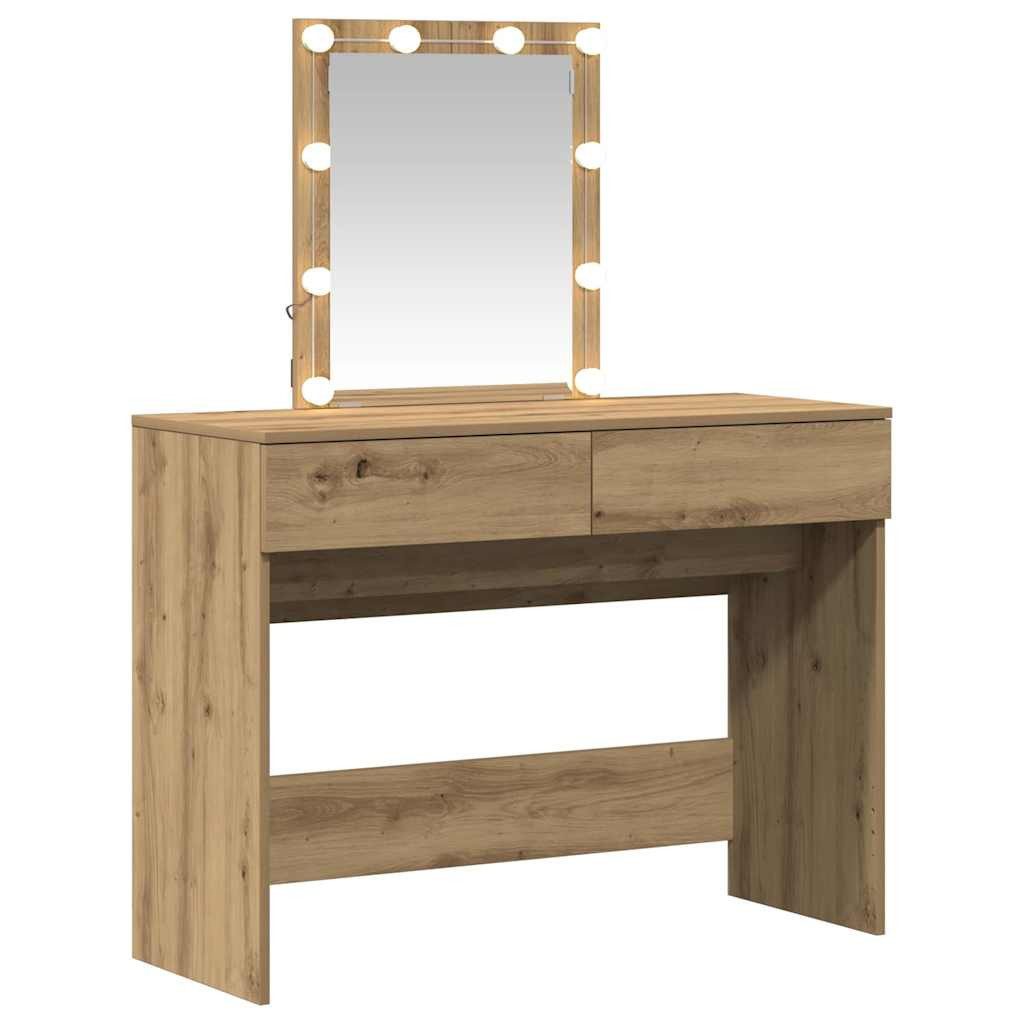 vidaXL Schminktisch Schminktisch Artisan-Eiche 100 x 40 x 130 cm Holzwerkstoff (1-St)