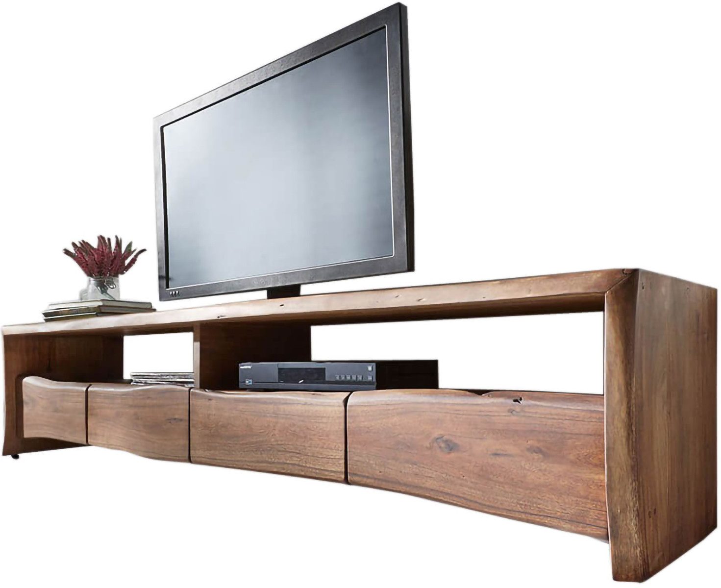 DELIFE Lowboard Live-Edge, Akazie Braun 230 günstig online kaufen