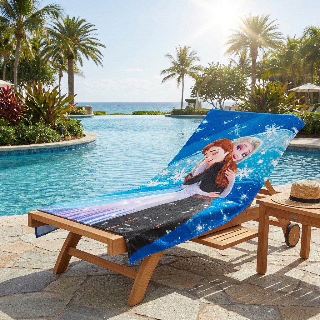 Disney Strandtuch Disney Die Eiskönigin Anna Elsa Strandtuch Handtuch Badetuch, 70 x 140 cm