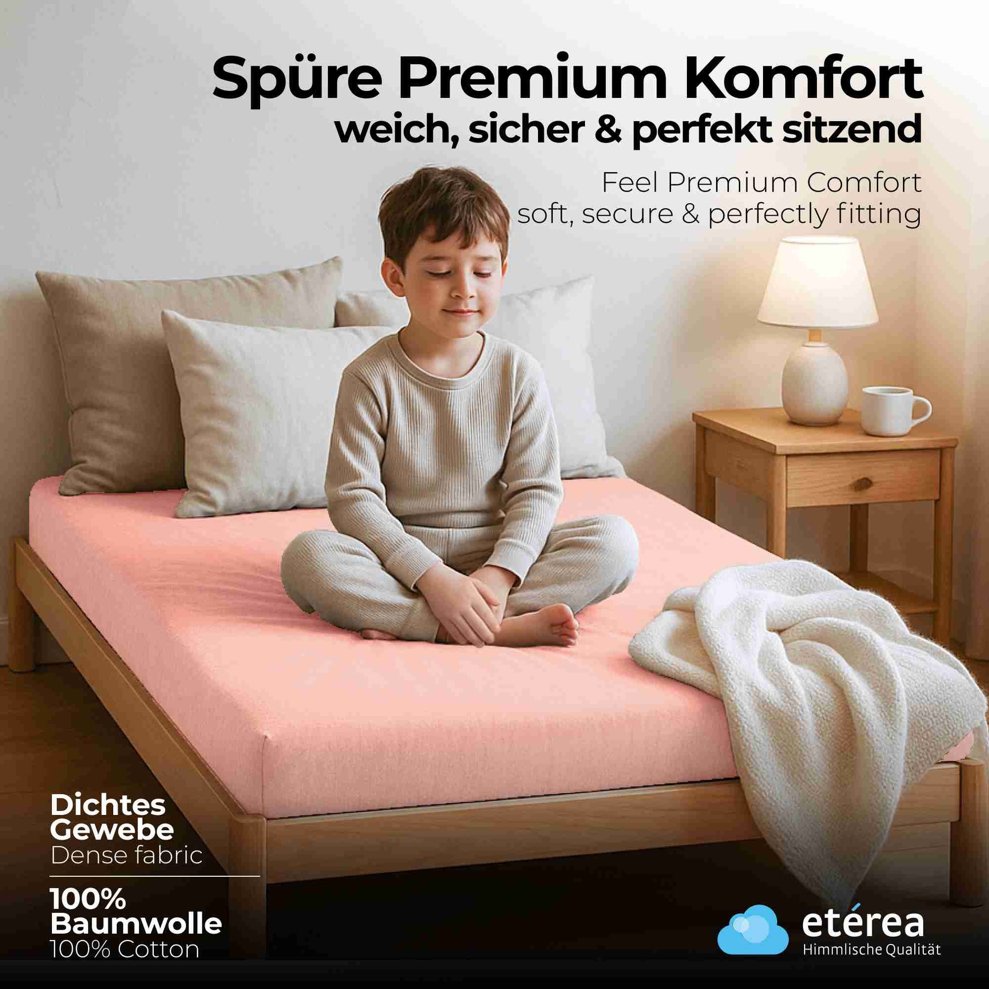 etérea Himmlische Qualität Spannbettlaken etérea Comfort Jersey Spannbettlaken, Jersey, Gummizug: rundum, (1 Stück) – Bild 2 von 5