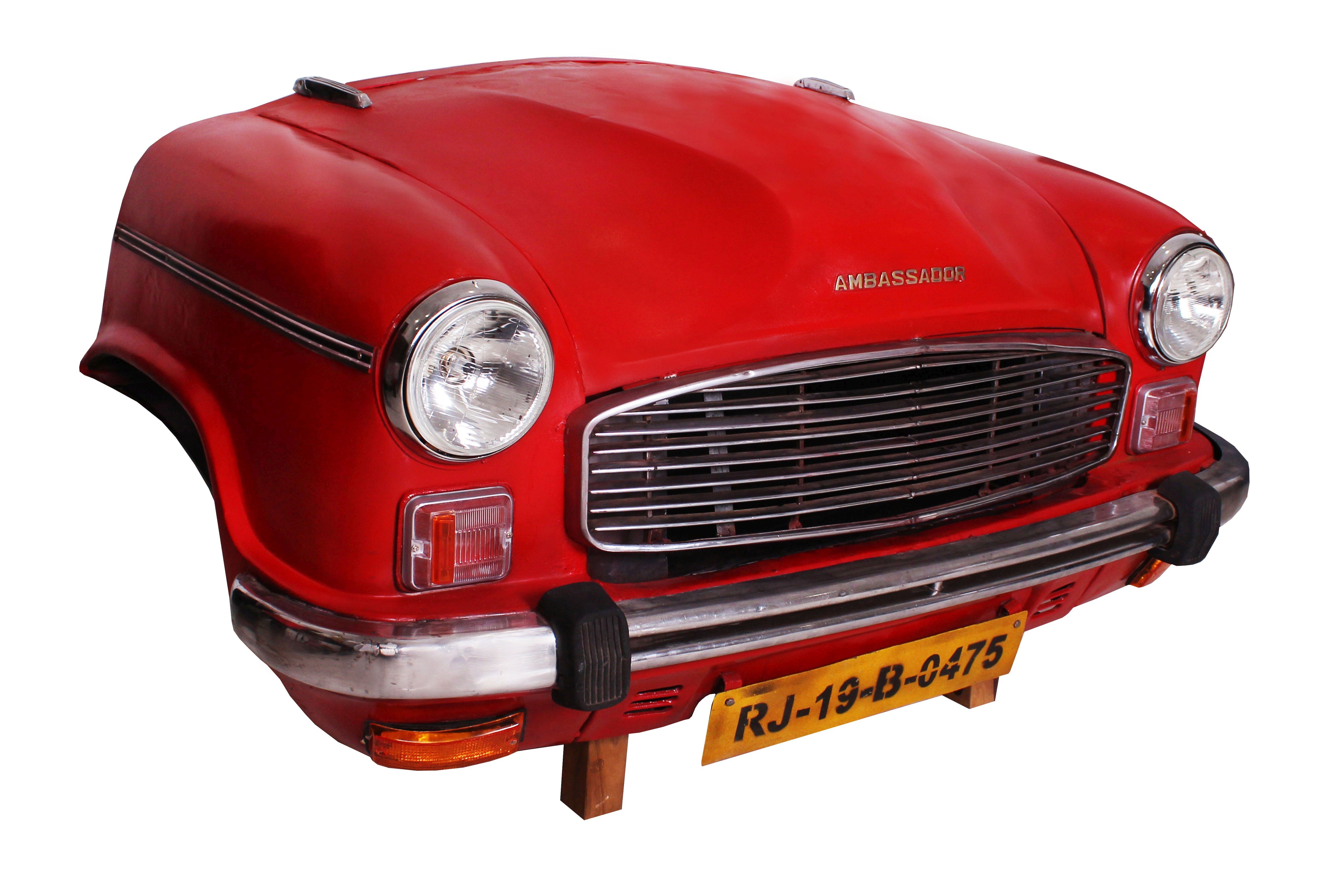 SIT Möbelblende (2 St), Recycelte Auto-Front, innen mit einem Edelstahl-Gasgrill