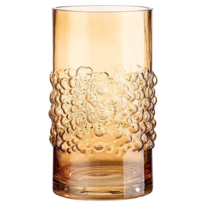 GILDE Dekovase GILDE Vase Sparkle - braun-orange - H. 24cm x D. 13cm