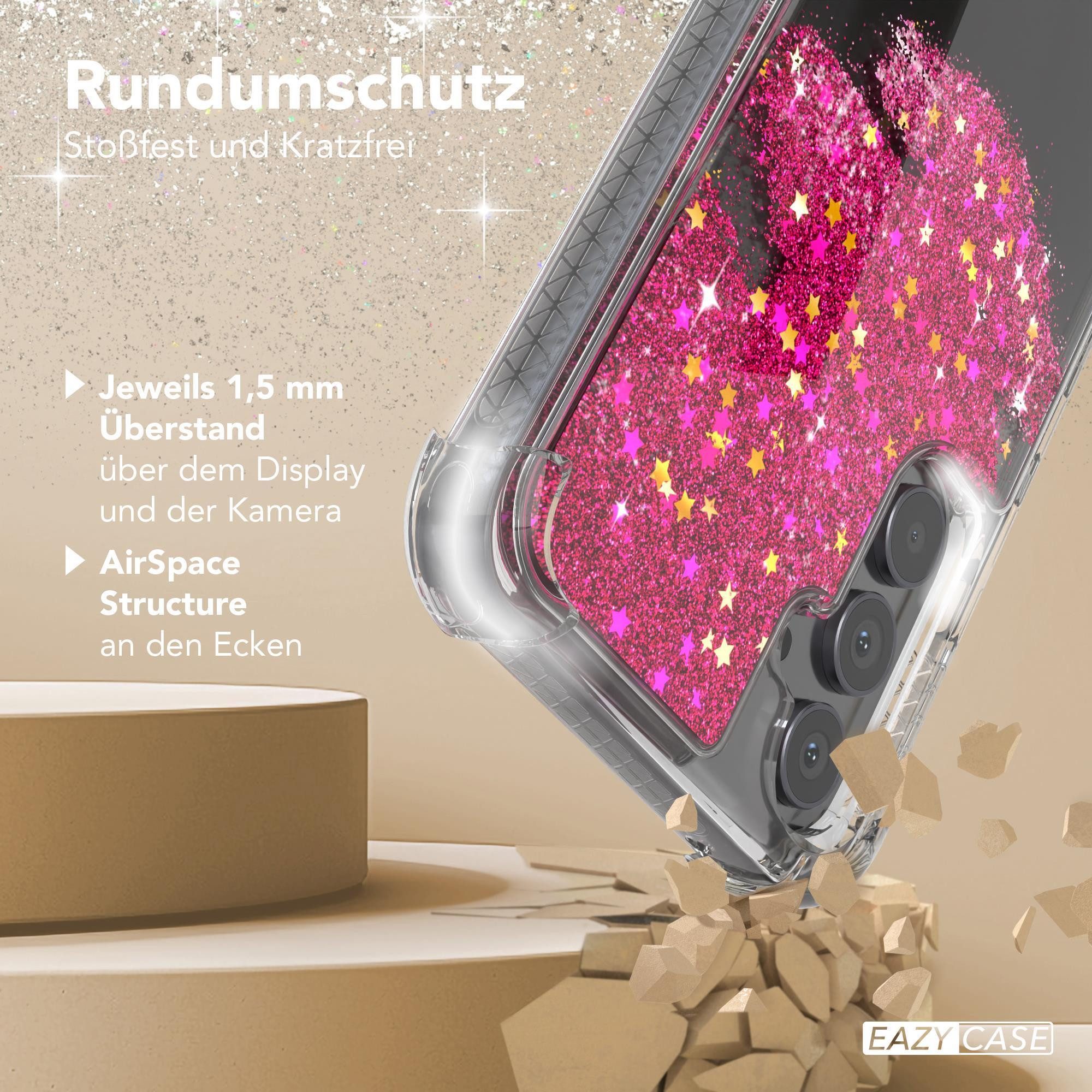 EAZY CASE Handyhülle Liquid Glittery Case für Samsung Galaxy A54 (5G) 6,4 Zoll, Glitzerhülle Shiny Slimcover stoßfest Durchsichtig Bumper Case Pink – Bild 5 von 5