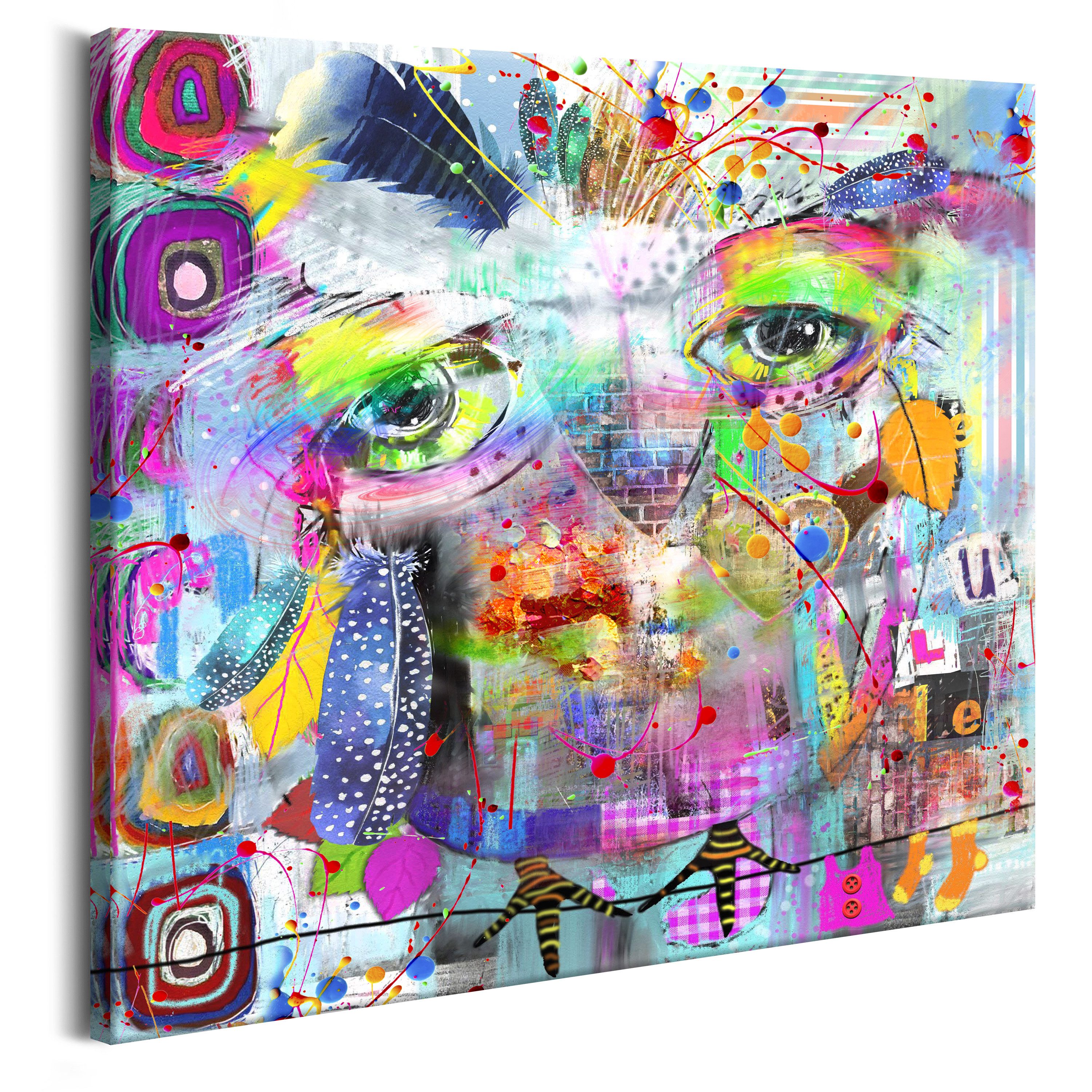 Artgeist Wandbild Colourful Owl