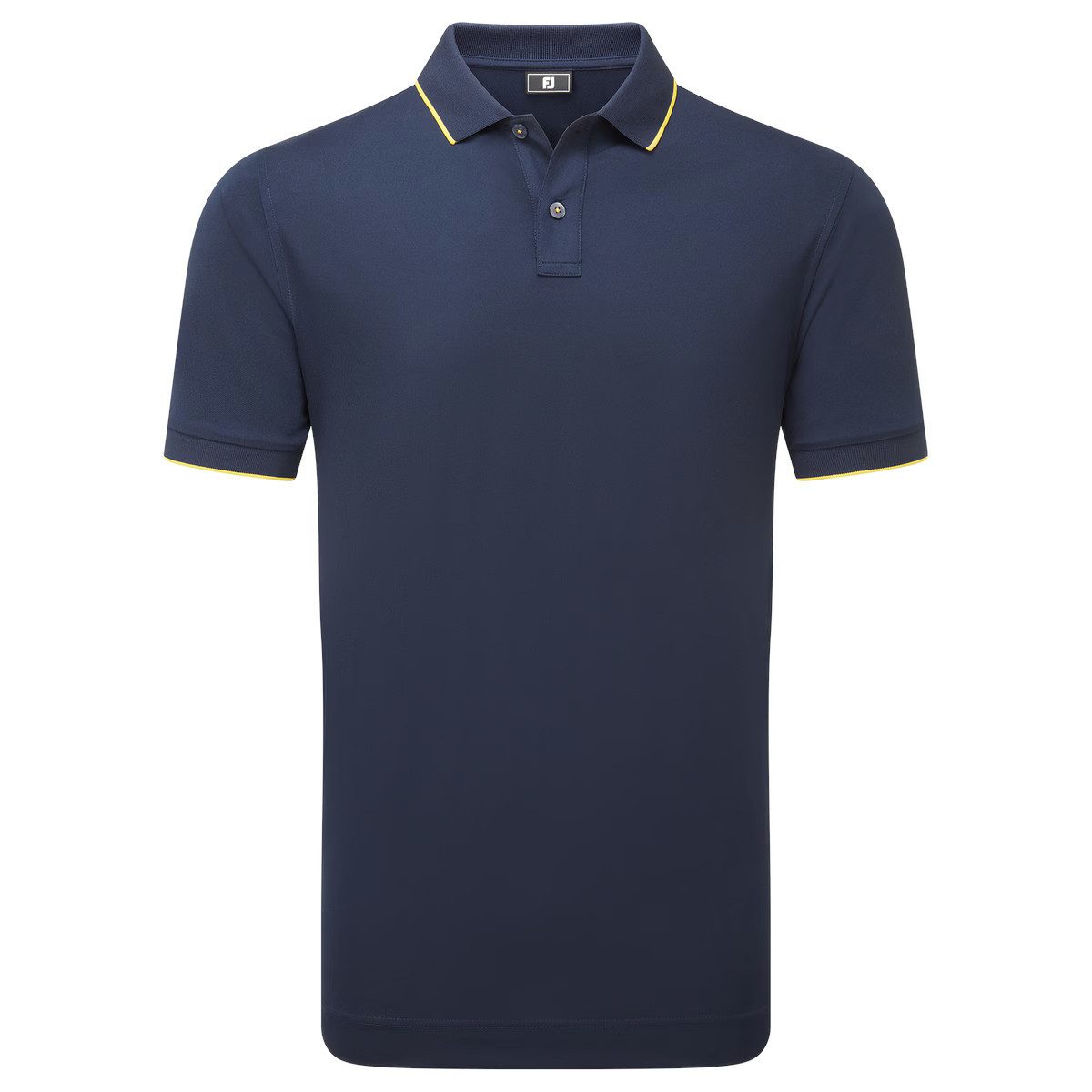 FOOTJOY Poloshirt FootJoy Golfpolo Spitzen Pique Navy-Gelb Herren EU M