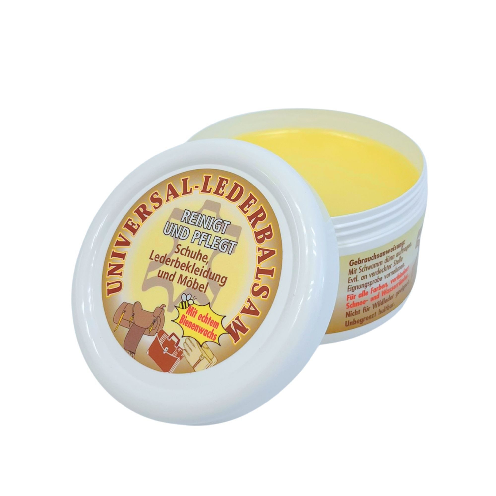 Stolz GmbH Universal Lederbalsam mit echtem Bienenwachs 250 ml Dose Schuhcreme, für Lederbekleidung, Schuhe und Möbel