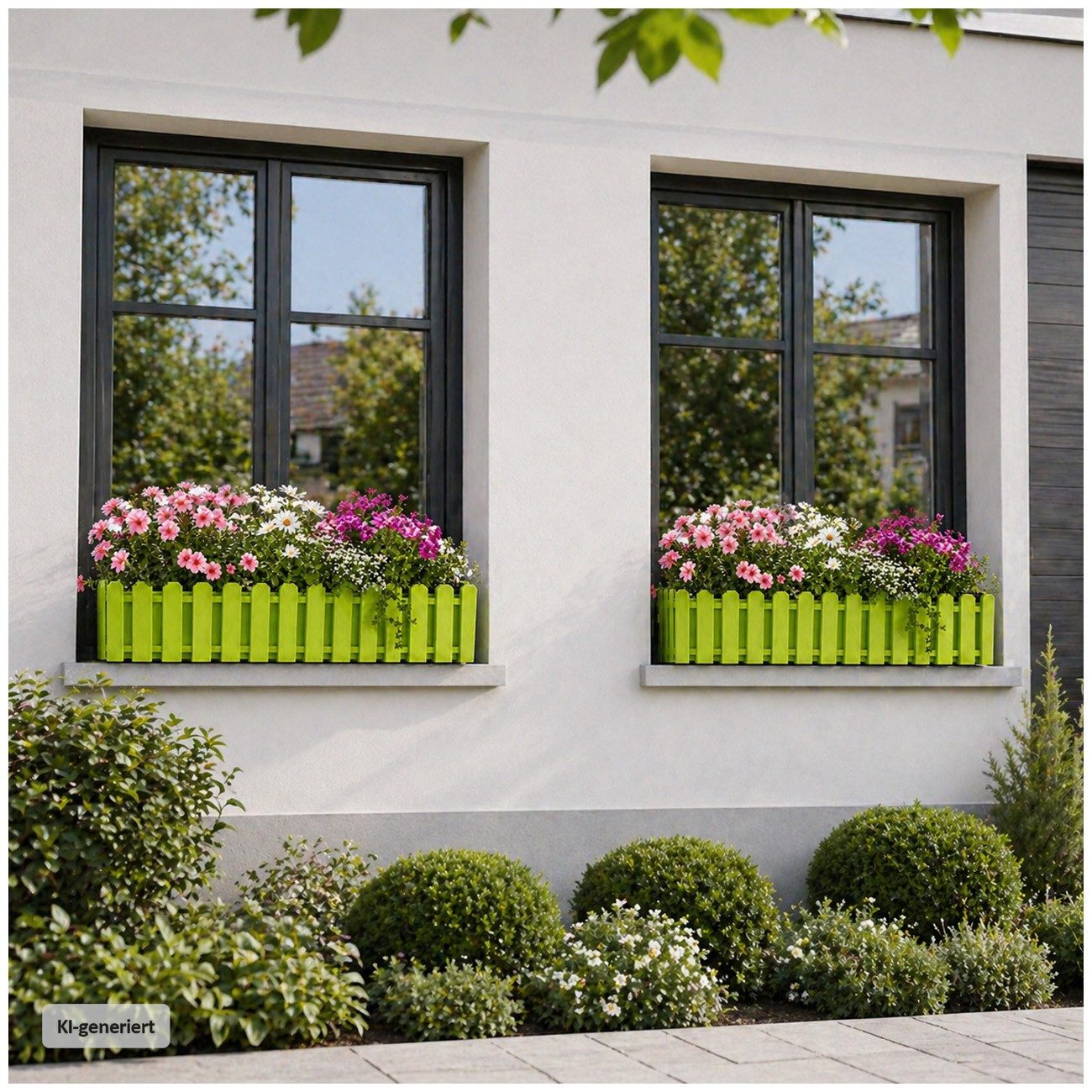 HTI-Living Blumenkasten mit Wasserspeicher Nessa 75 cm Grün (Stück, 1 St., 1 Blumenkasten), inklusive Wasserstandsanzeige und Balkonhalterung