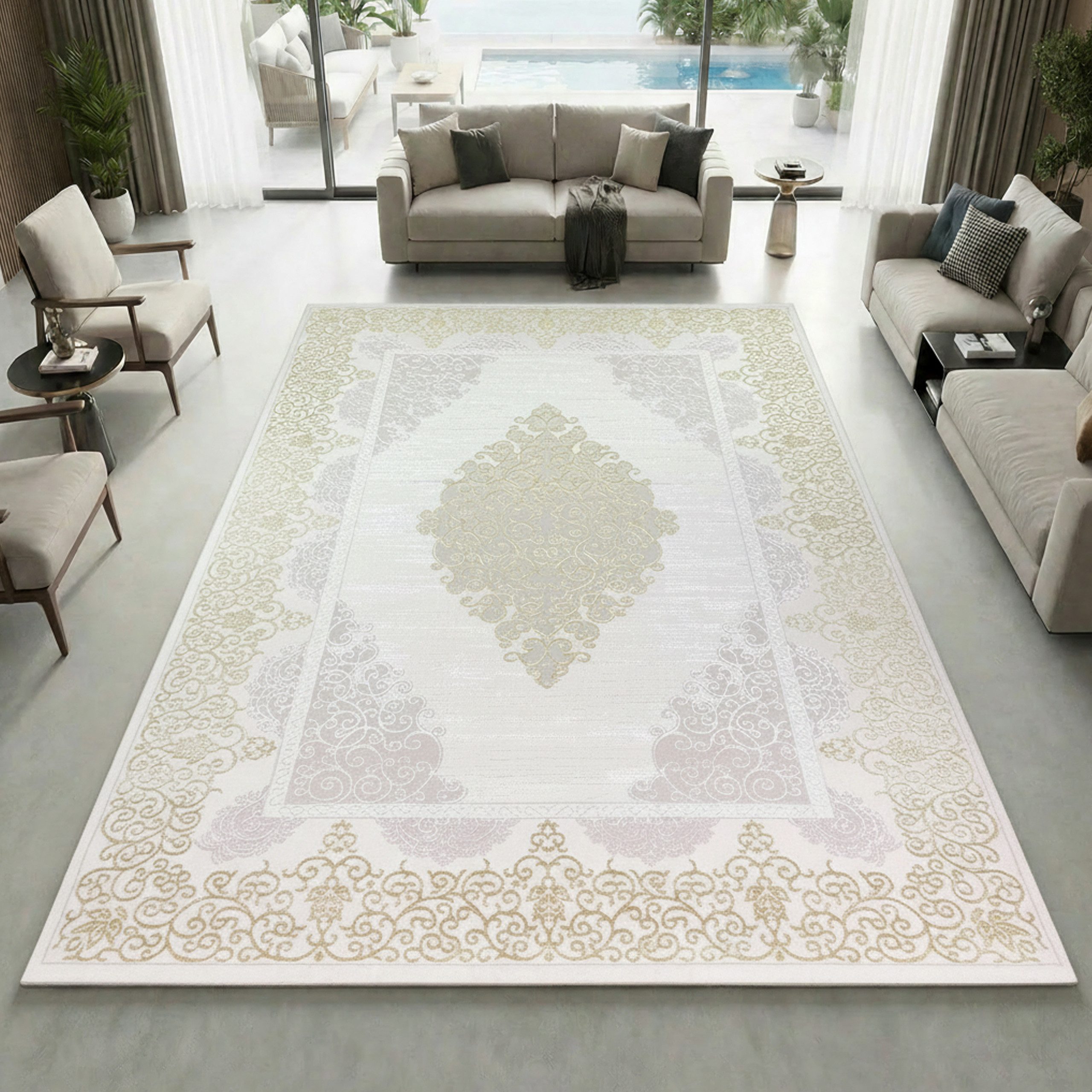 TeppichHome24 Teppich Teppich Designer Teppich in verschiedenen Farben, rund, Höhe: 8 mm, pflegeleicht, robust, langlebig