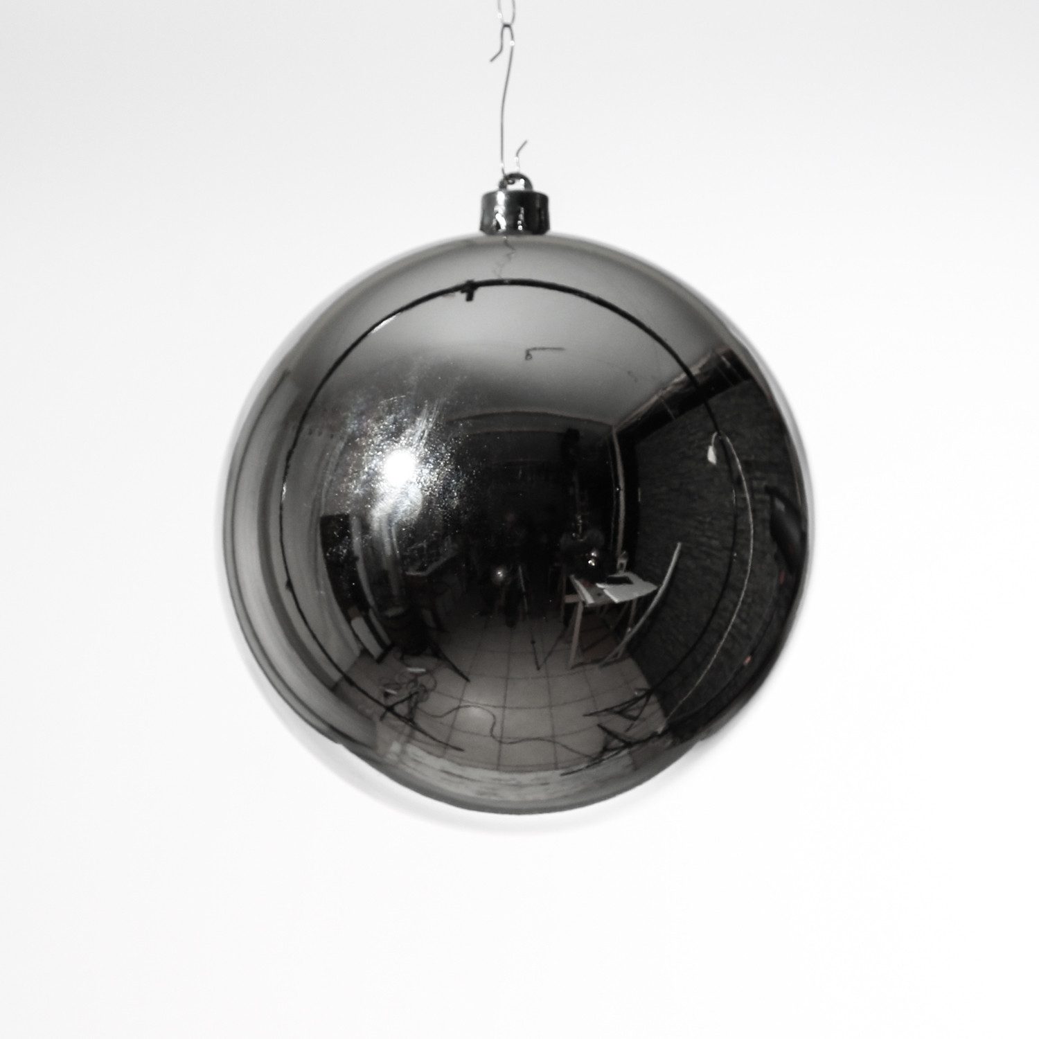 MARELIDA Weihnachtsbaumkugel Christbaumkugel XL Weihnachtskugel bruchfest 14cm glänzend silber (1 St)