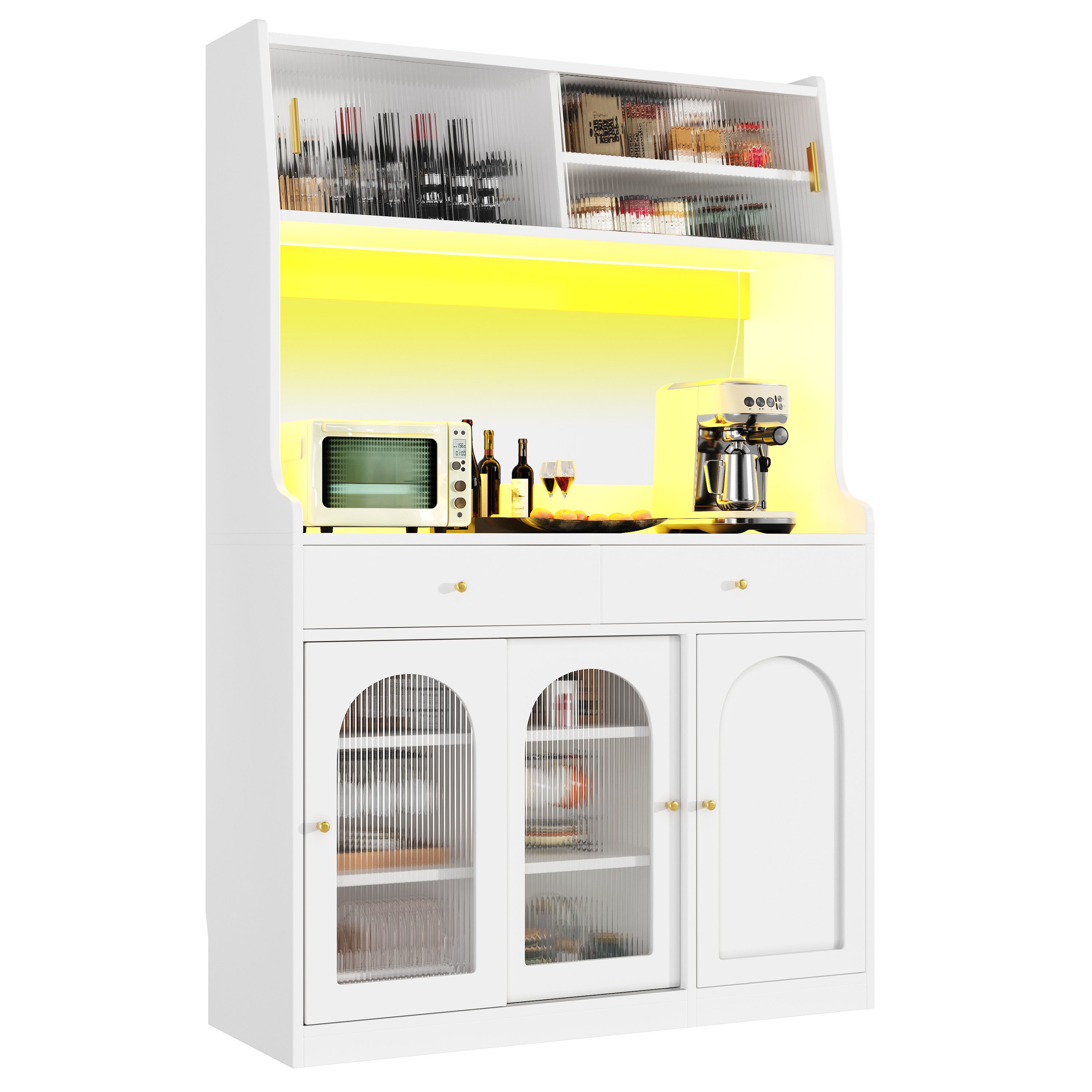 MODFU Hochschrank Küchenschrank,Vitrinenschrank,Buffetschrank (Hochwertiger günstig online kaufen