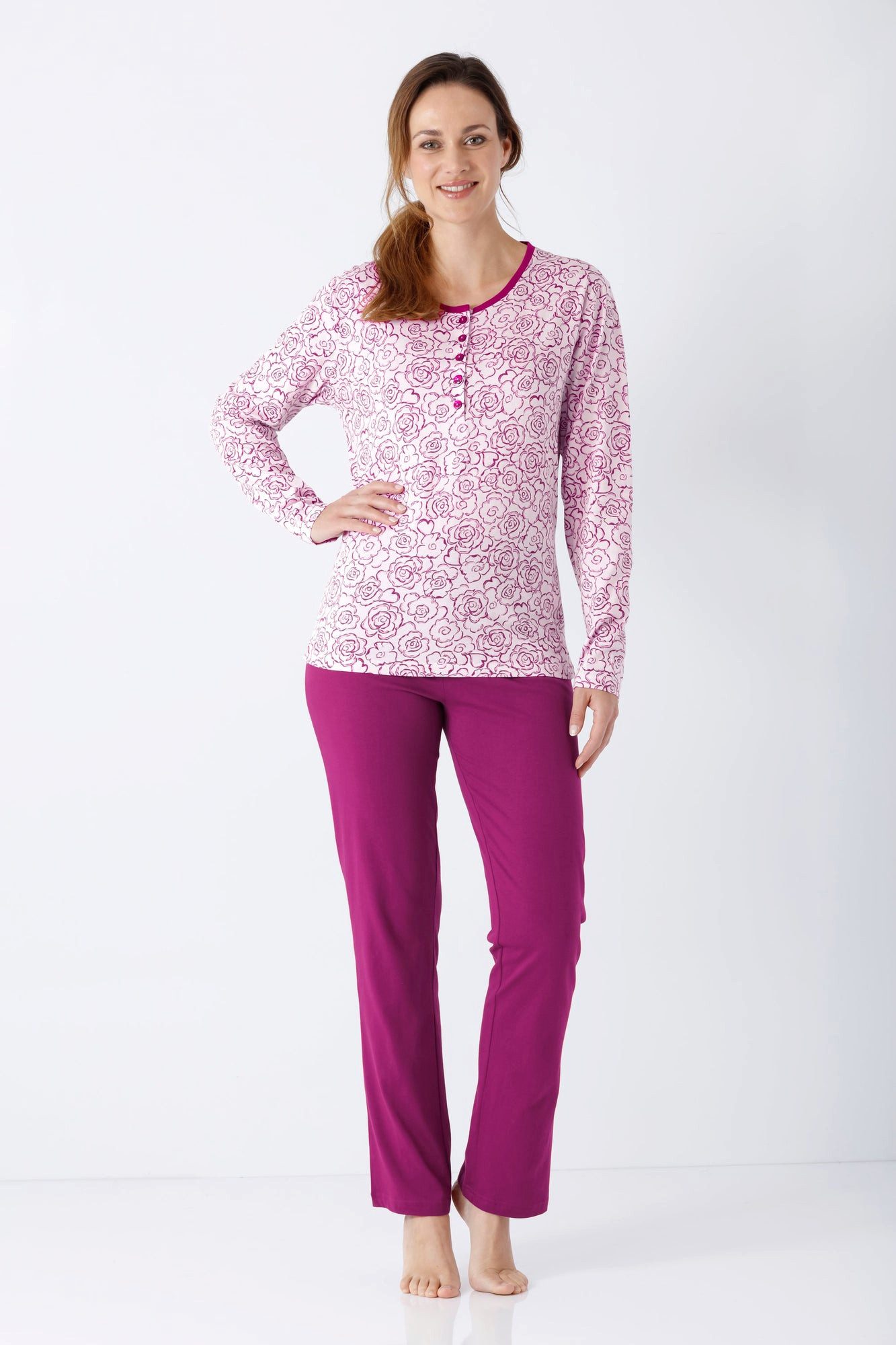 Hajo Schlafanzug Damen Schlafanzug Premium Cotton