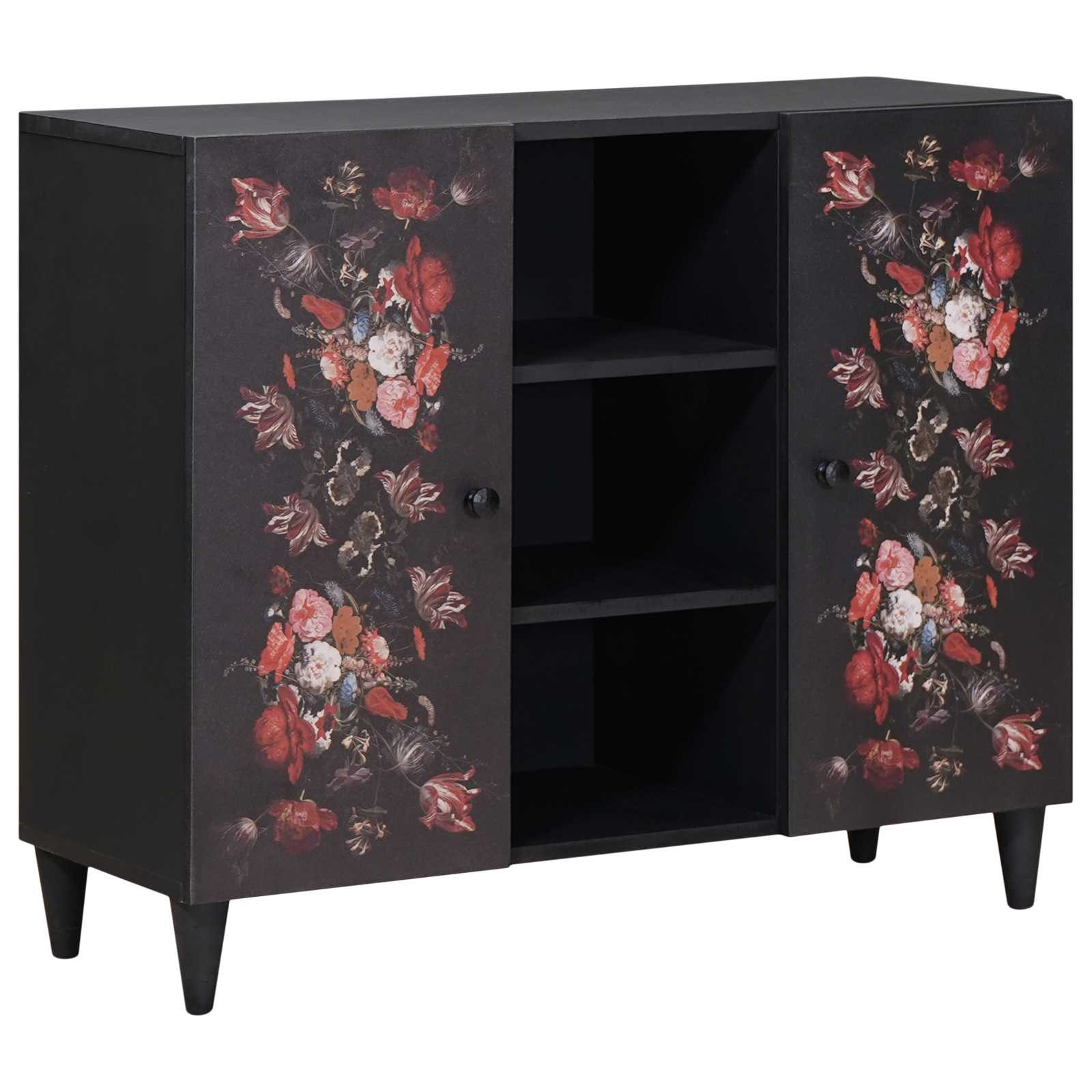 vidaXL Stauraumschrank Stauraumschränke Mehrfarbig 90 x 33,5 x 75 cm Massivholz (1-St)