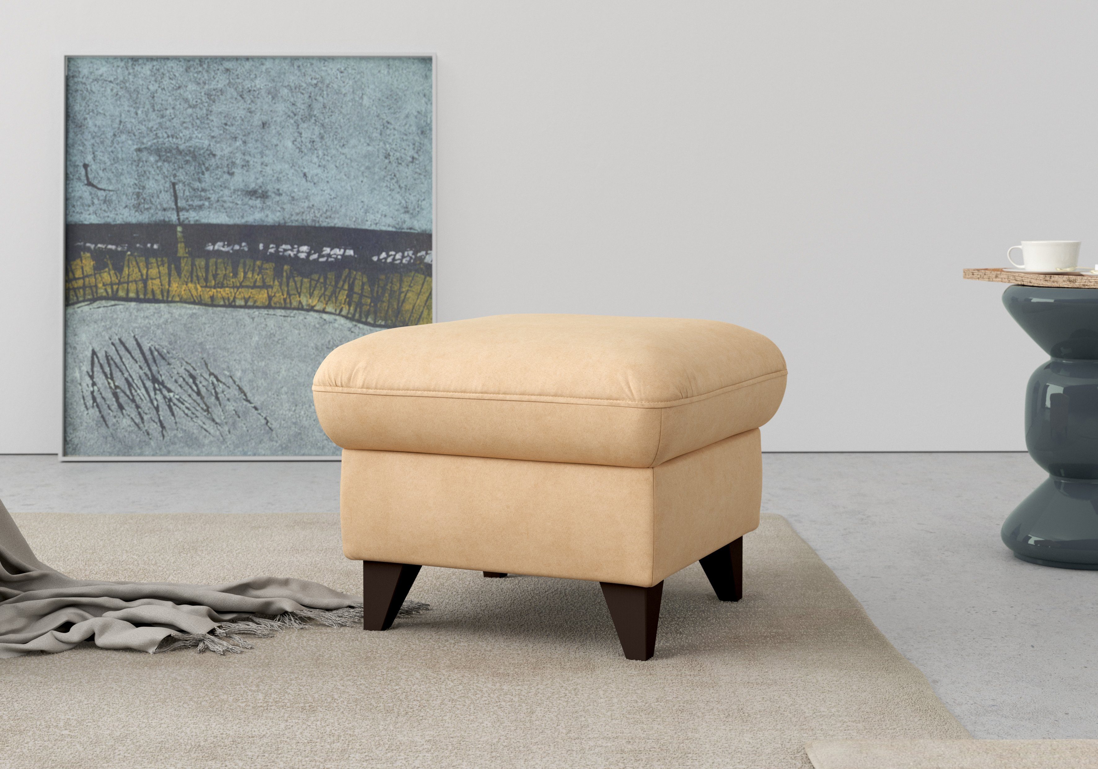 sit&more Stauraumhocker Mellum, mit Stauraum und wengefarbenen Holzfüßen