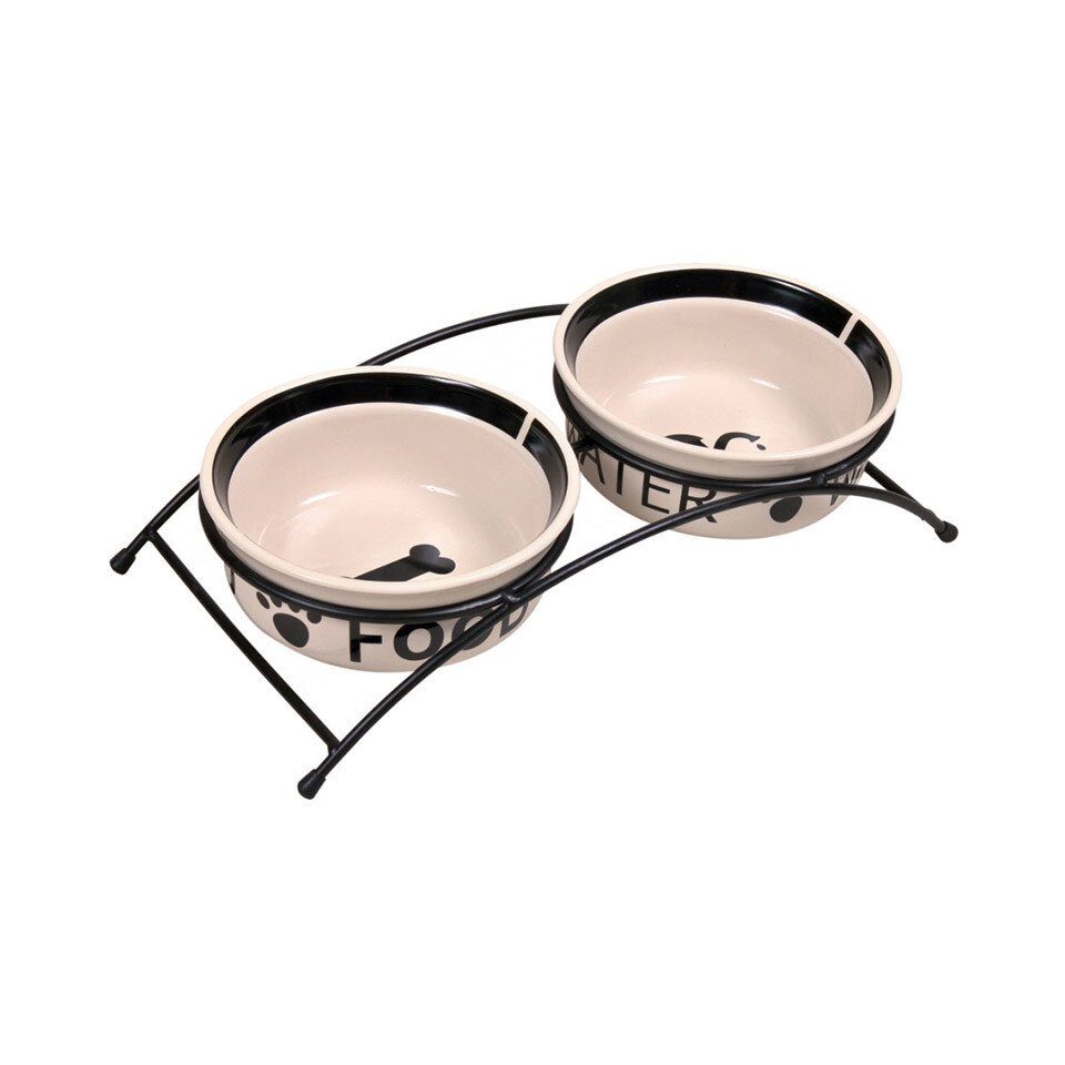 Napf-Set Eat on Feet Napf-Set weiß/schwarz