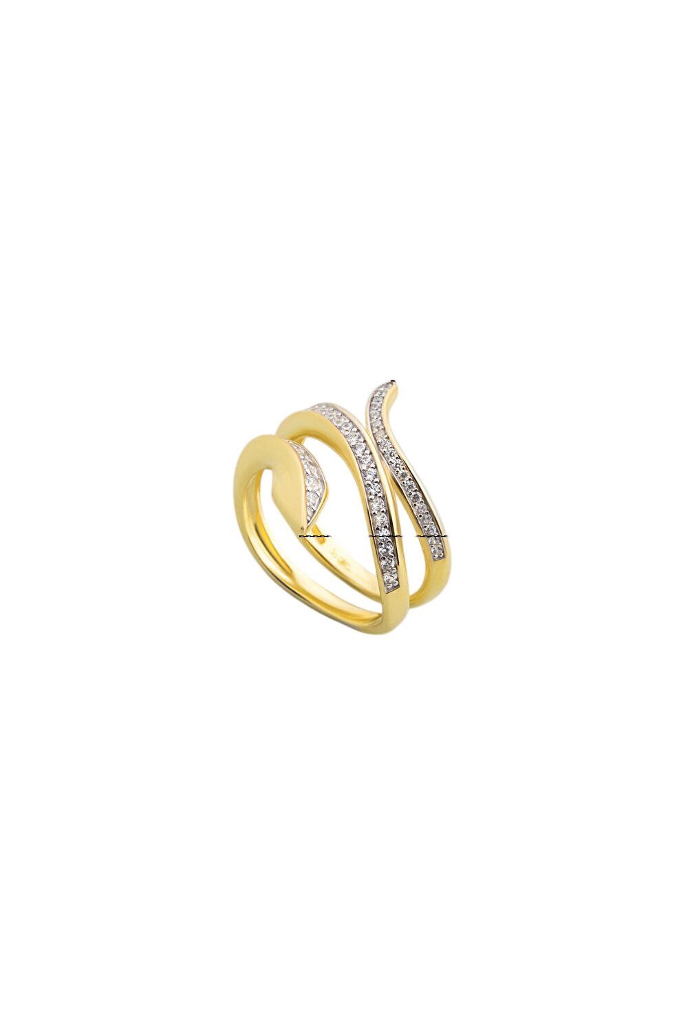 So CHIC... Silberring Medusa Schlange 18K Gelbgold Ring