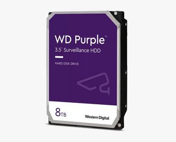 Western Digital WD Purple interne HDD-Festplatte (8 TB) 3,5" 194 MB/S Lesegeschwindigkeit, 194 MB/S Schreibgeschwindigkeit