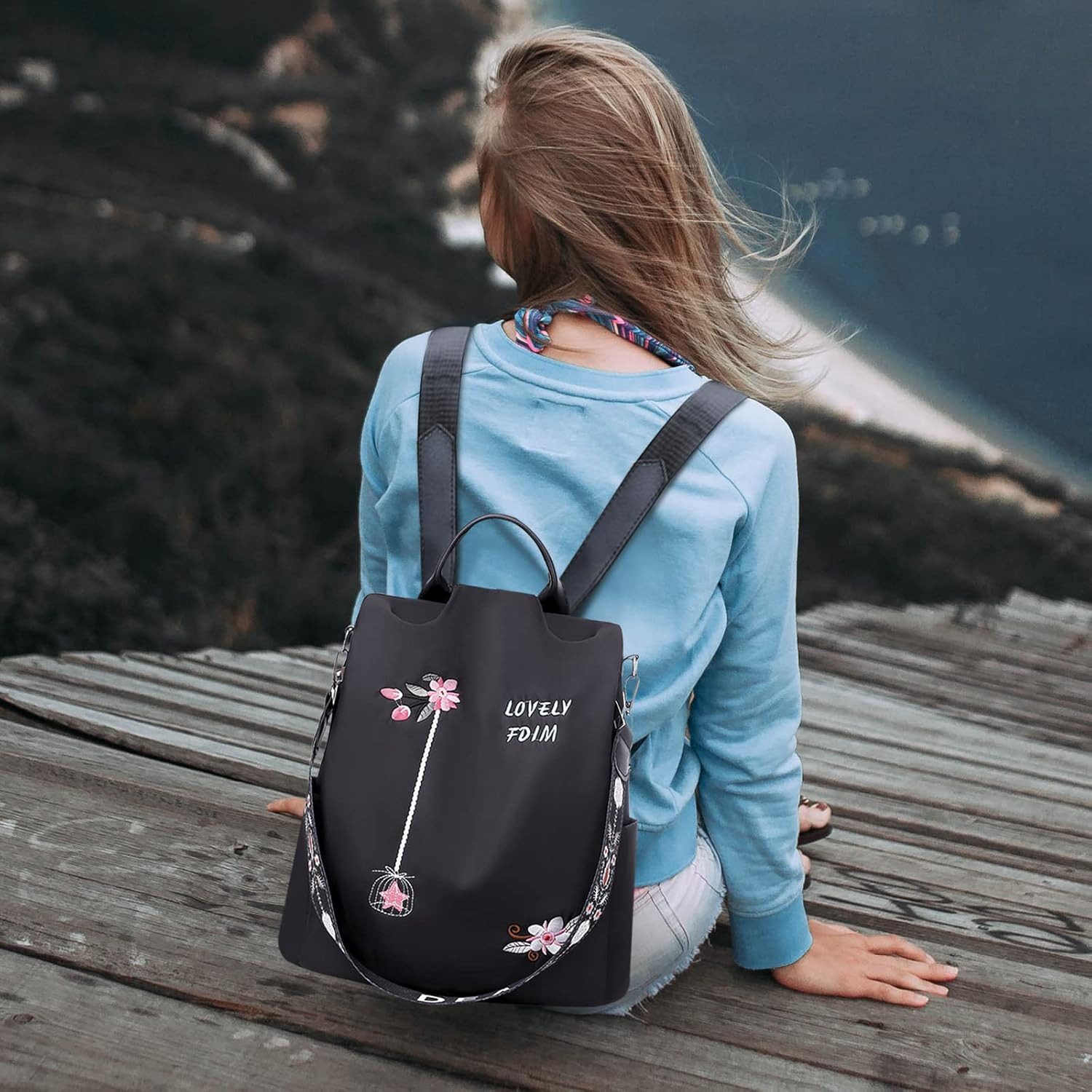 RWEUOQ Daypack Damen Rucksäcke Damen Umhängetaschen günstig online kaufen