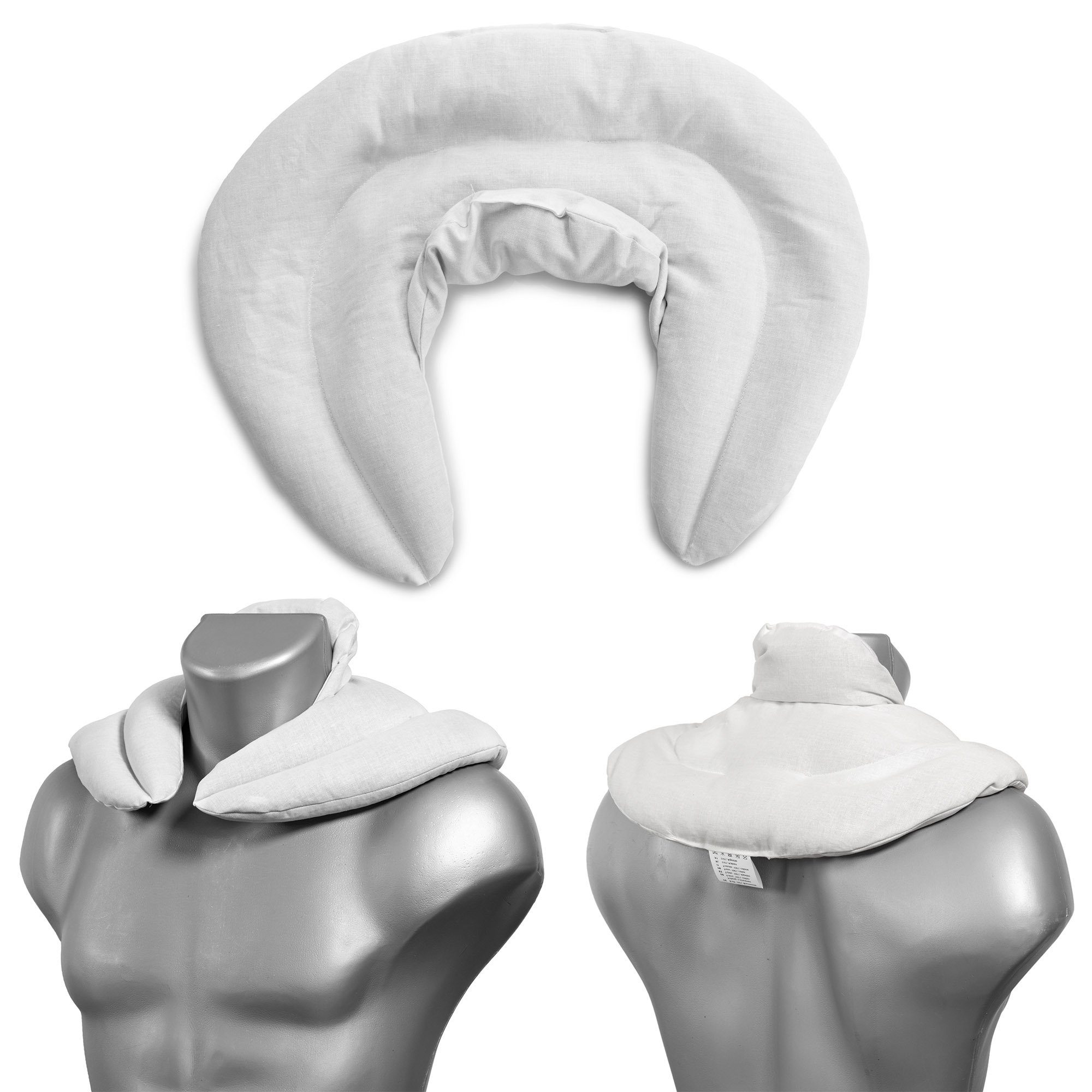 Giraffenland Wärmekissen Nackenhörnchen mit Stehkragen, Dinkelkissen Nacken, Wärmekissen für die Mikrowelle und Backofen - Schulter und Nacken