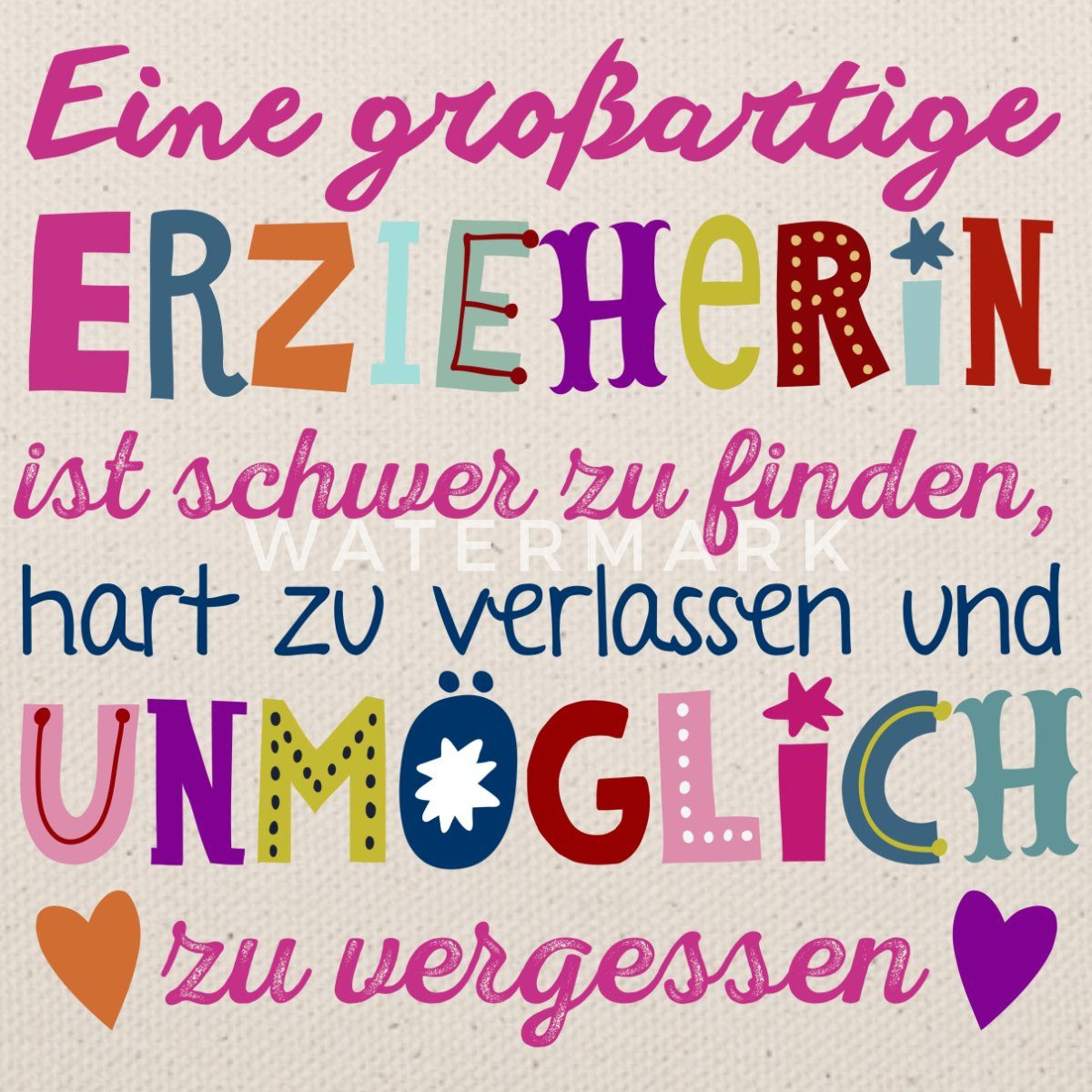 Spreadshirt Kosmetiktasche Großartige Erzieherin Danke Geschenk günstig online kaufen