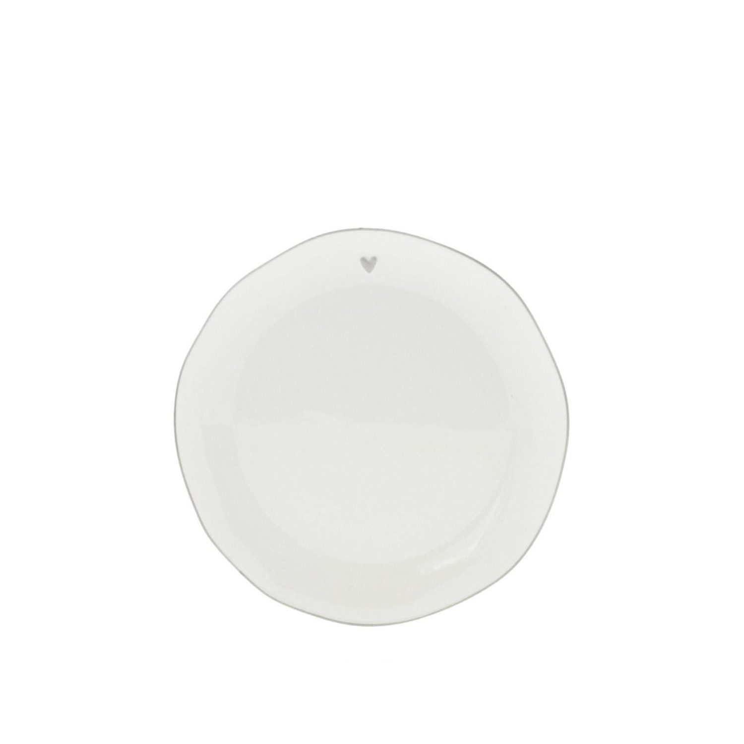 Dessertteller Graues Herz