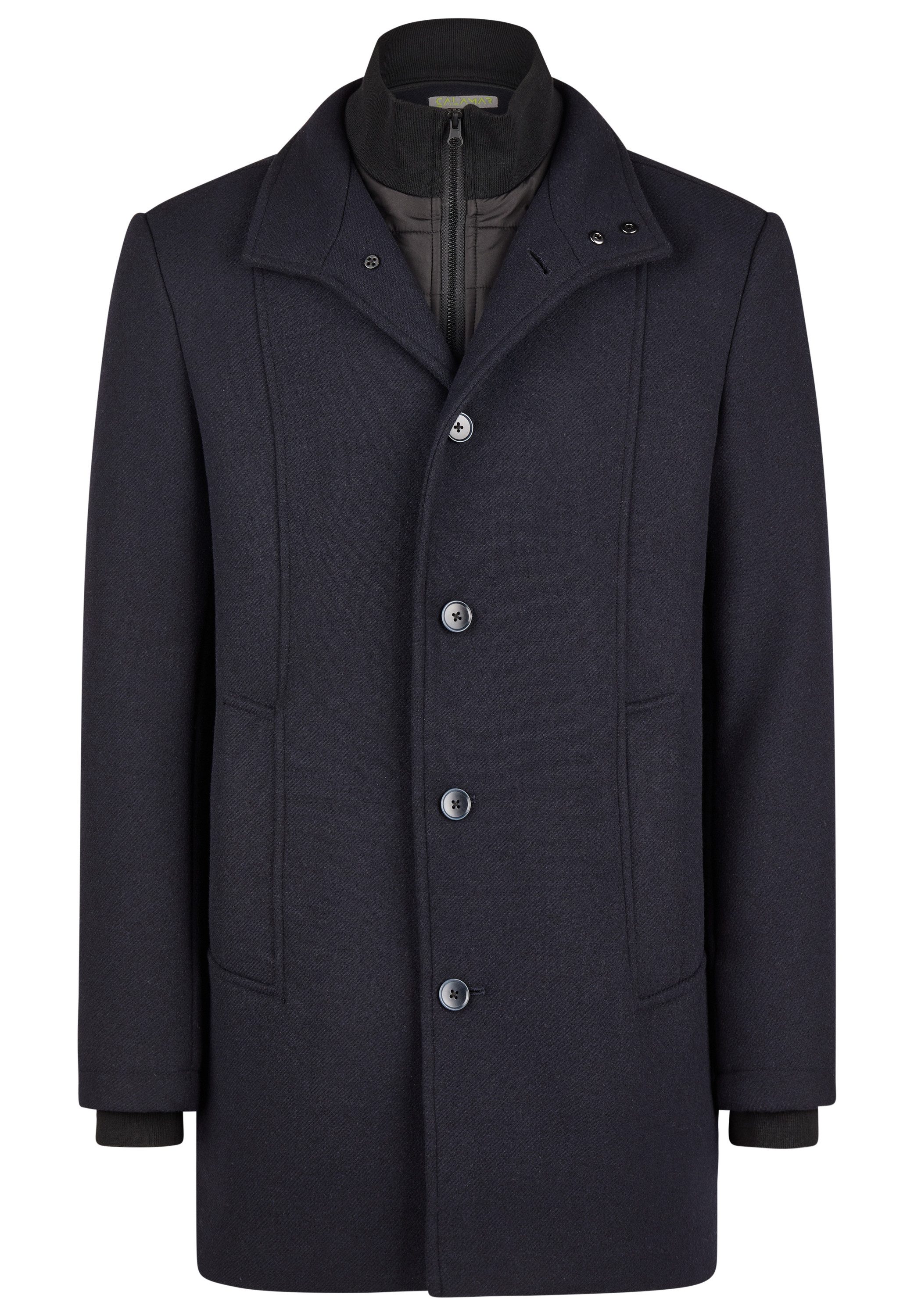 Calamar Wollmantel Eleganter Wollmantel Twill