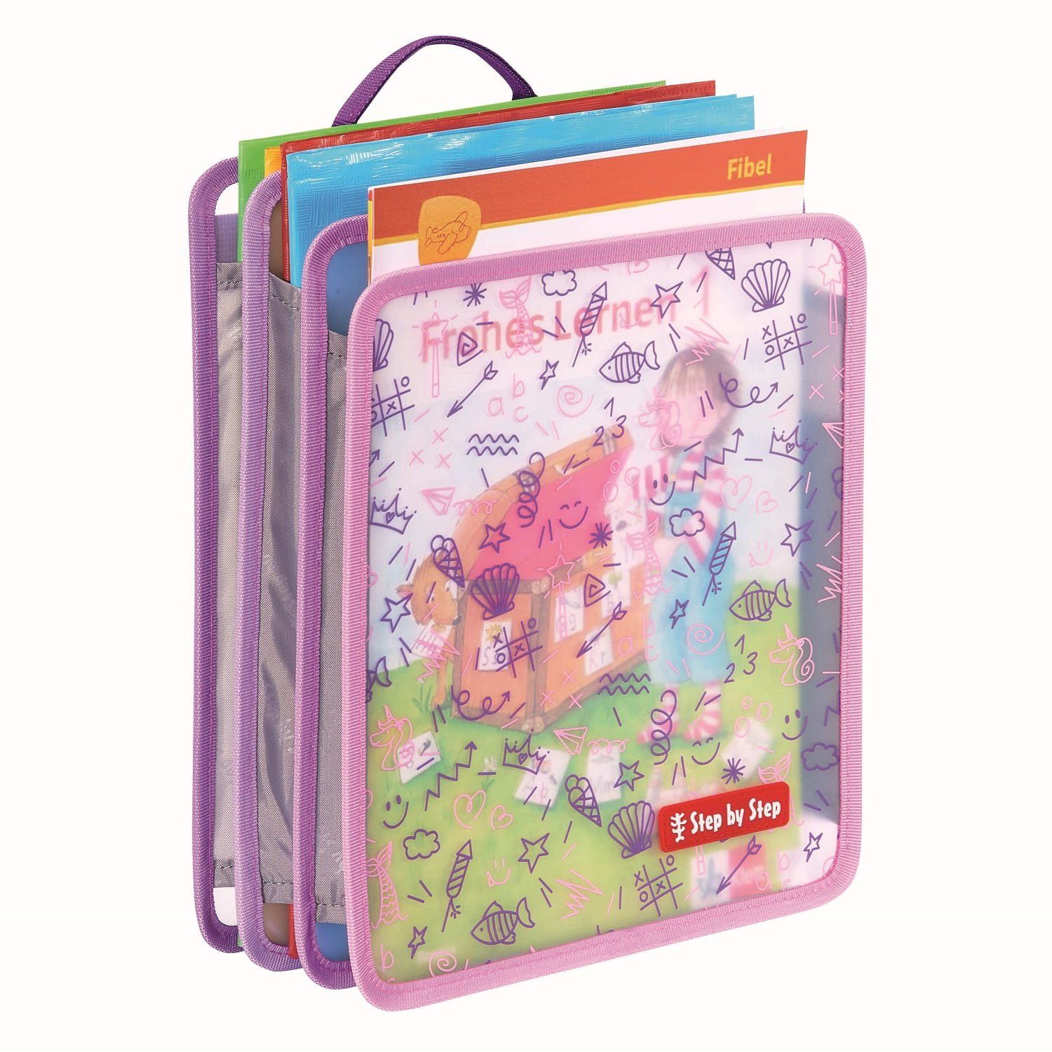 Step by Step Ранцы Faltbare Heftbox Pink Organizer (1 Stück), Büchertasche, Heftschutz