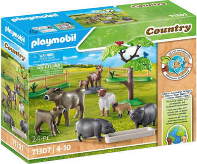 Playmobil® Konstruktions-Spielset Bauernhoftiere (71307), Country, (24 St), teilweise aus recyceltem Material; Made in Germany