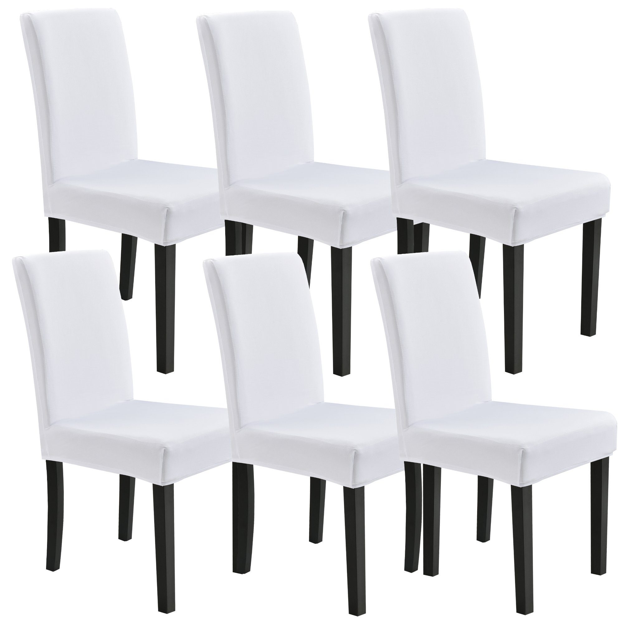 neu.haus Stuhlhusse, 42-53cm Weiß - 6 Stück