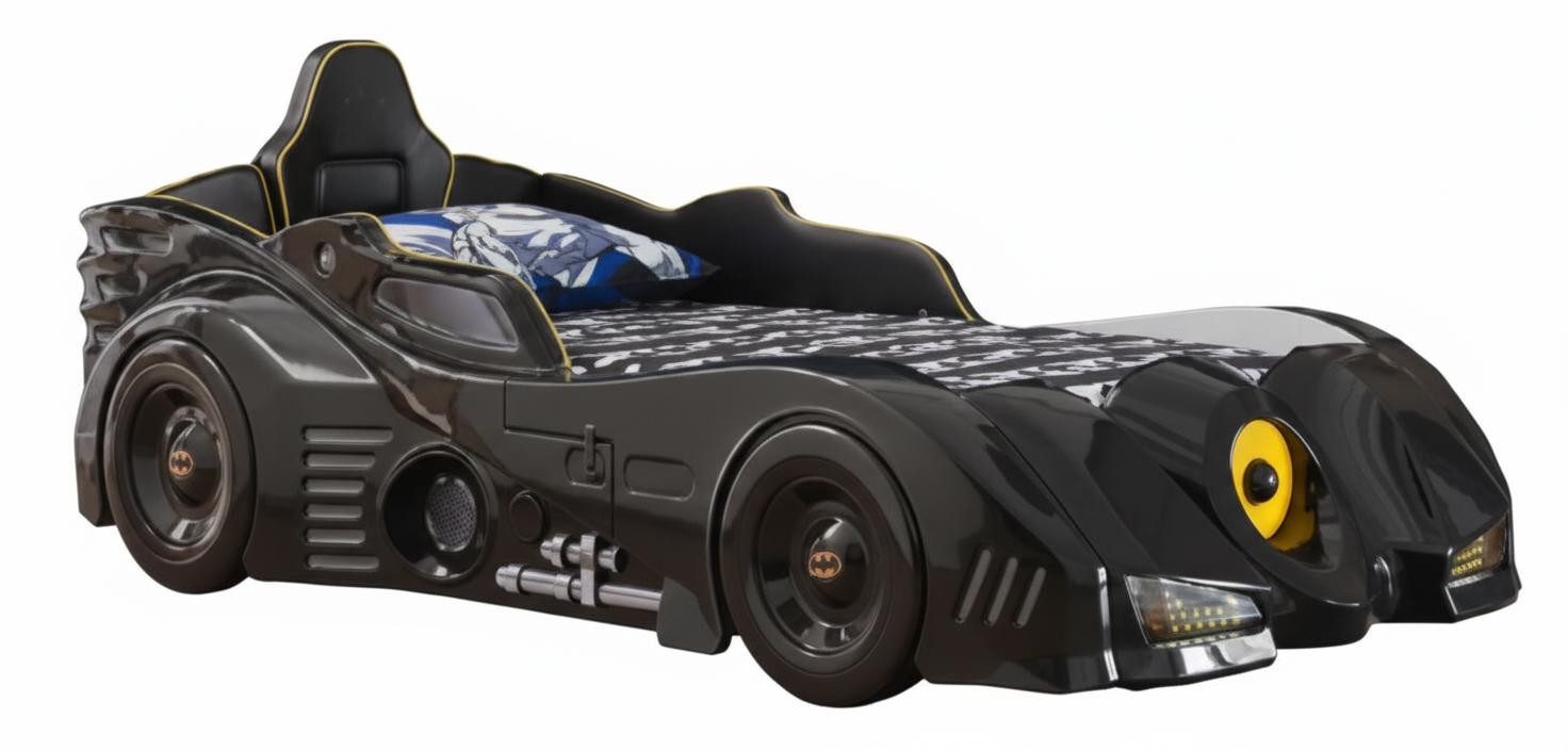 Xlmoebel Autobett Kinder Autobett mit LED-Beleuchtung und Soundeffekten, Made in Europa