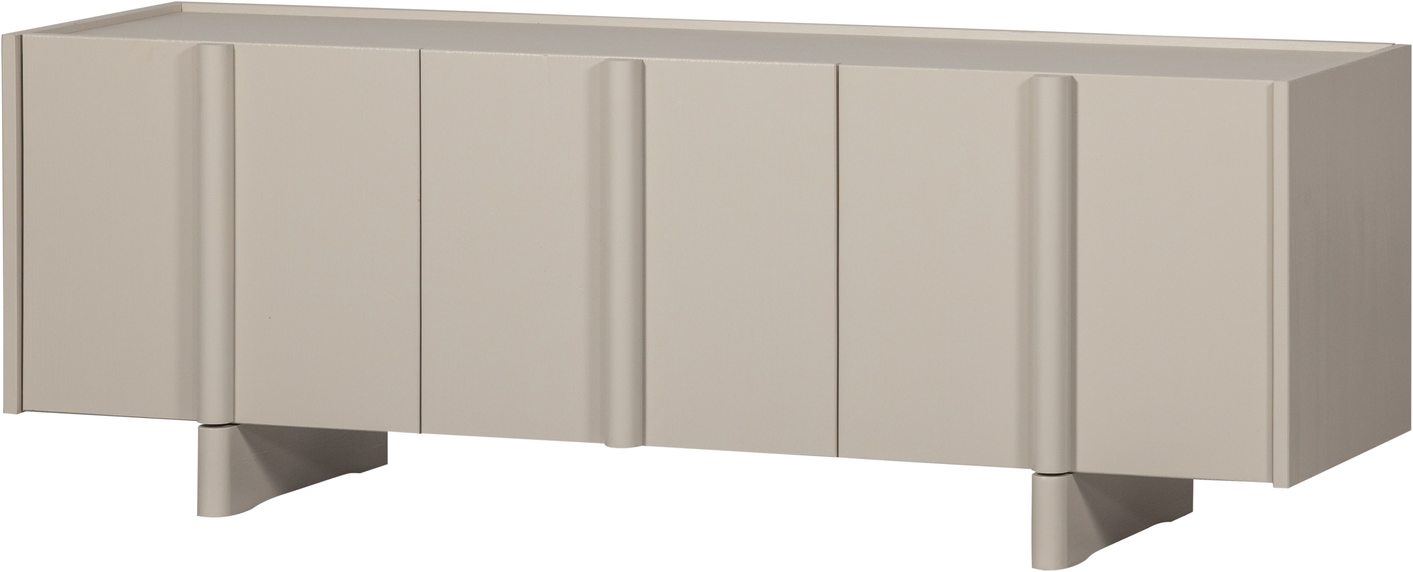 WOOOD Lowboard Basu FSC®-Kiefernholz Lackiert Grifflos, H 53 x B 152 x T 46 cm, Tragkraft Deckplatte 35 kg und 15 kg pro boden, sichtbare Maserung